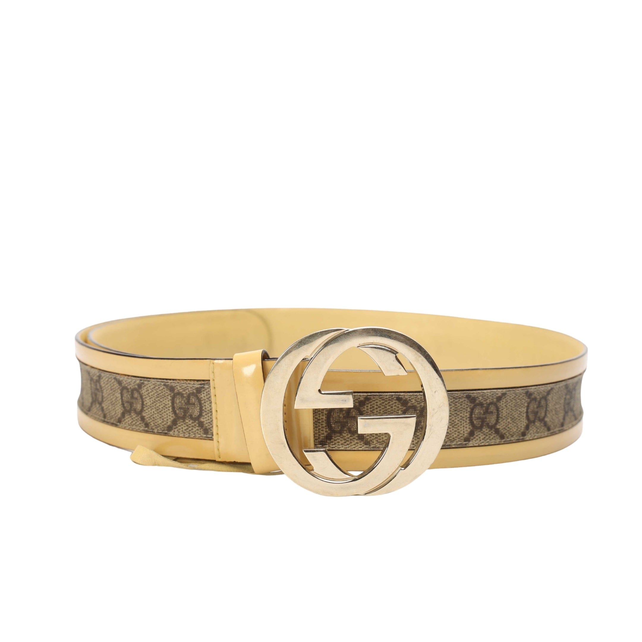 Gucci Beige/Cream GG Buckle Belt