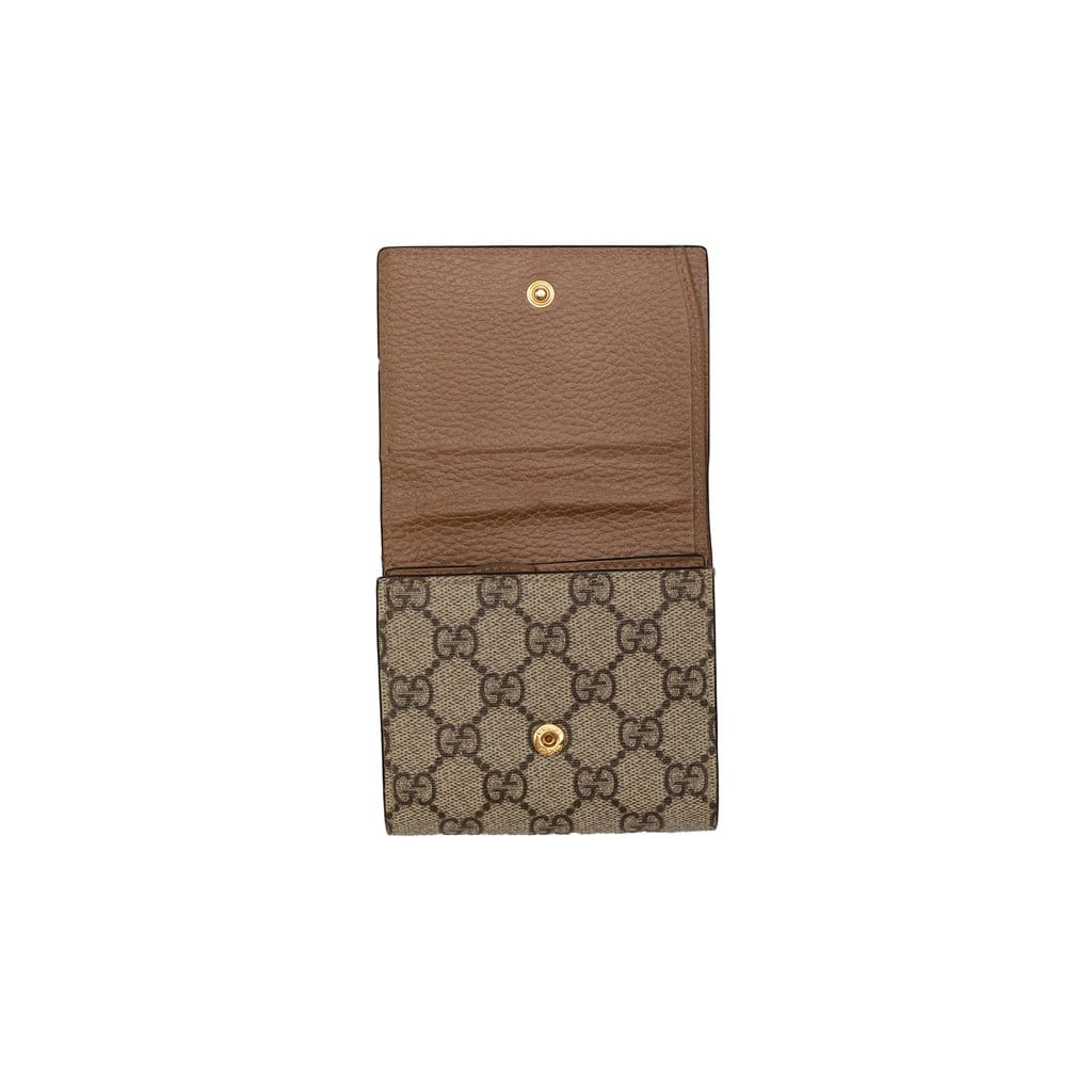 Gucci Bicolor GG Marmont Calfskin and GG Supreme Bifold Wallet
