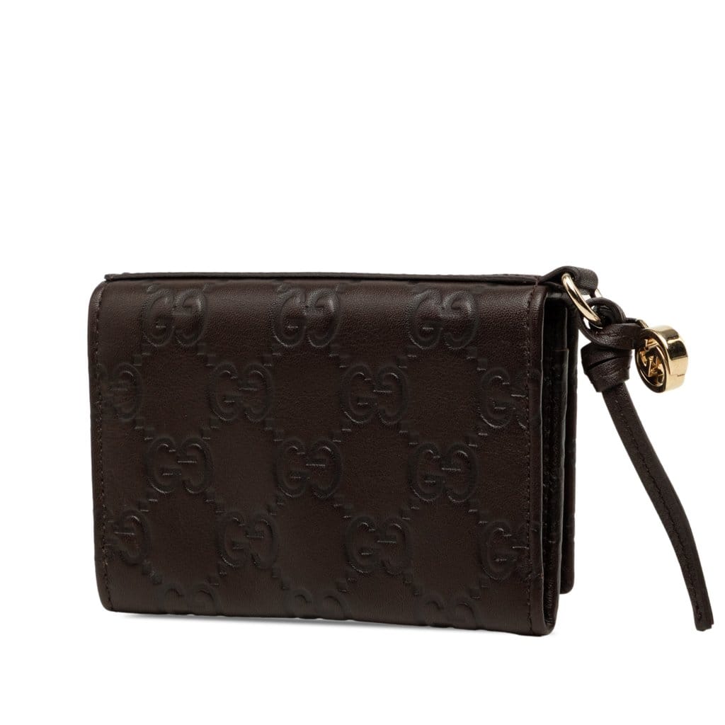 Gucci Guccissima Flap Card Case