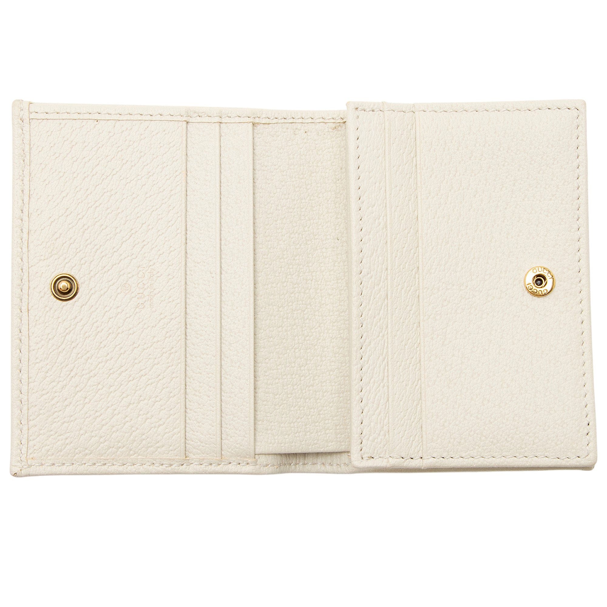 Gucci Grained Calfskin Bamboo Diana Compact Wallet