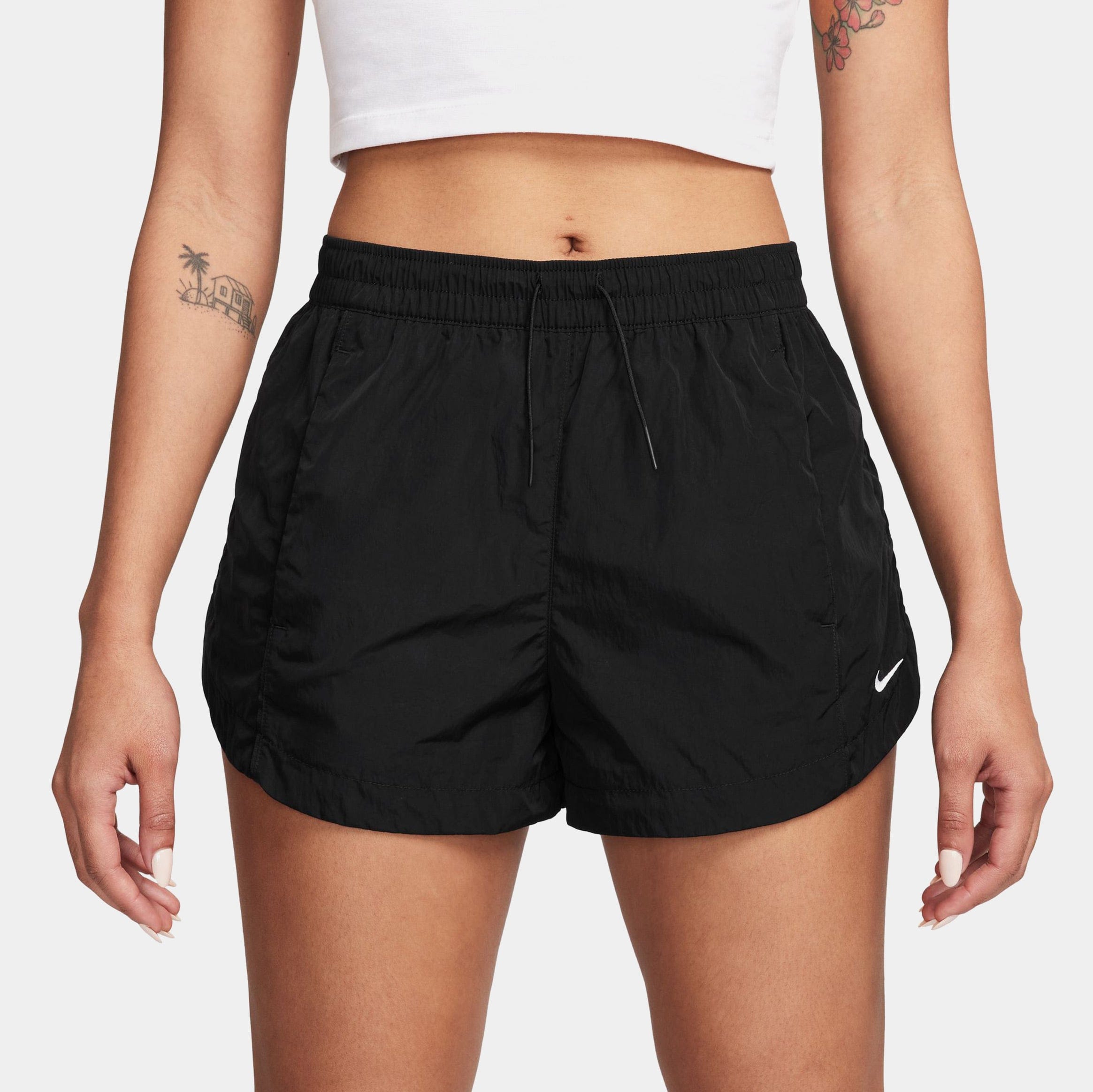 Nike Windrunner Mid - Rise 2" Woven Womens Shorts (Black)