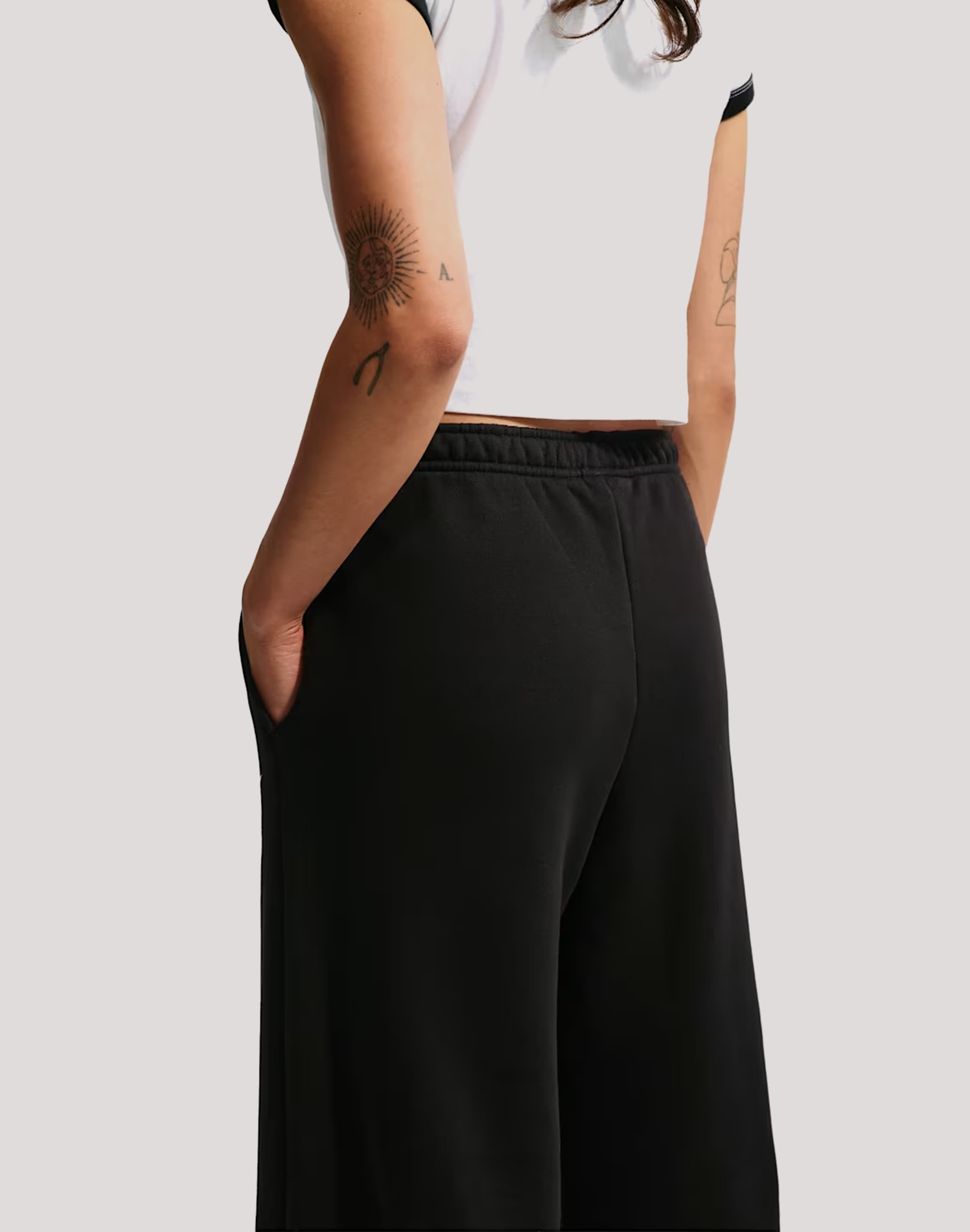 Nike Mid - Rise Wide - Leg Studio Fleece Pants