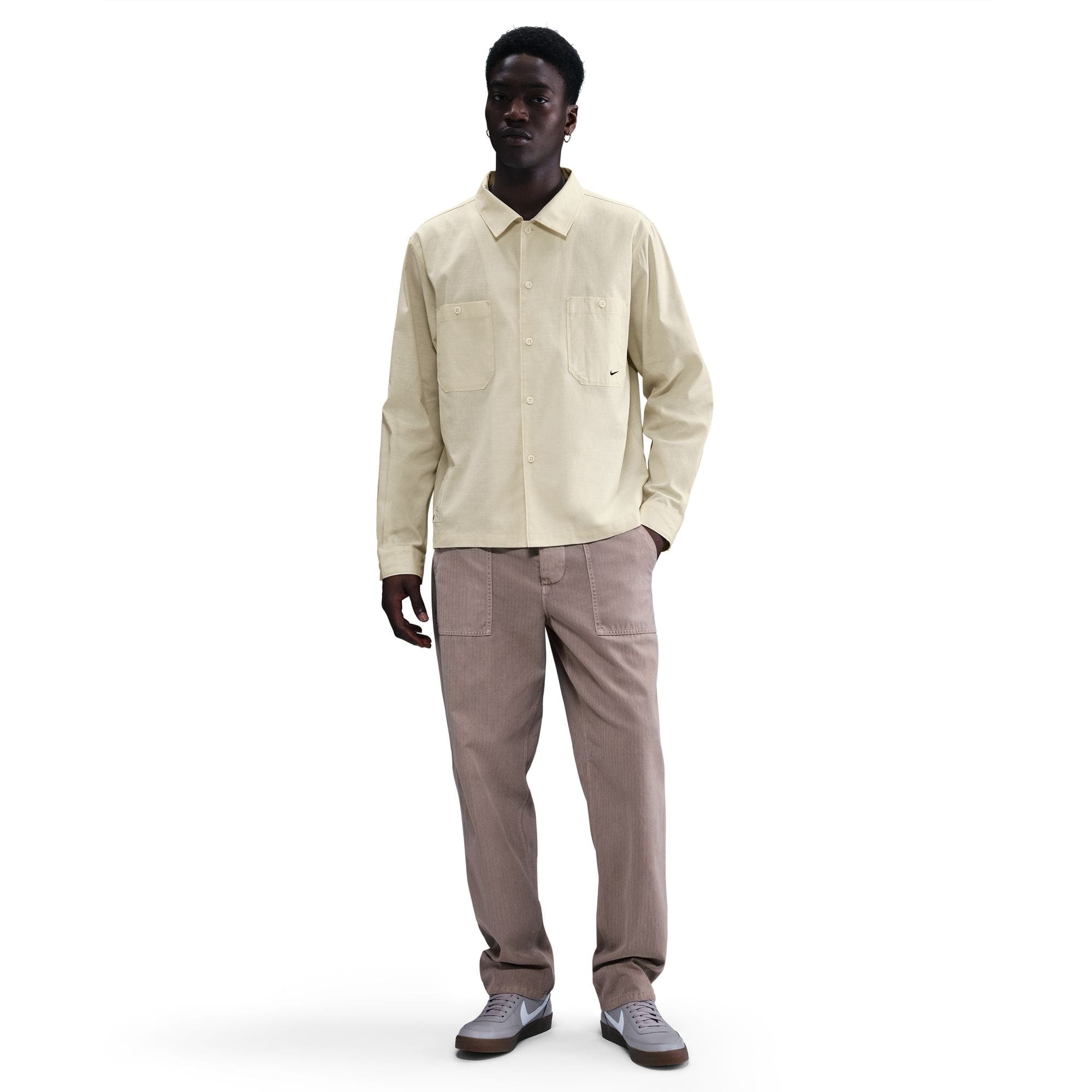 Nike Mens Life Chambray Long - Sleeve Painter Shirt