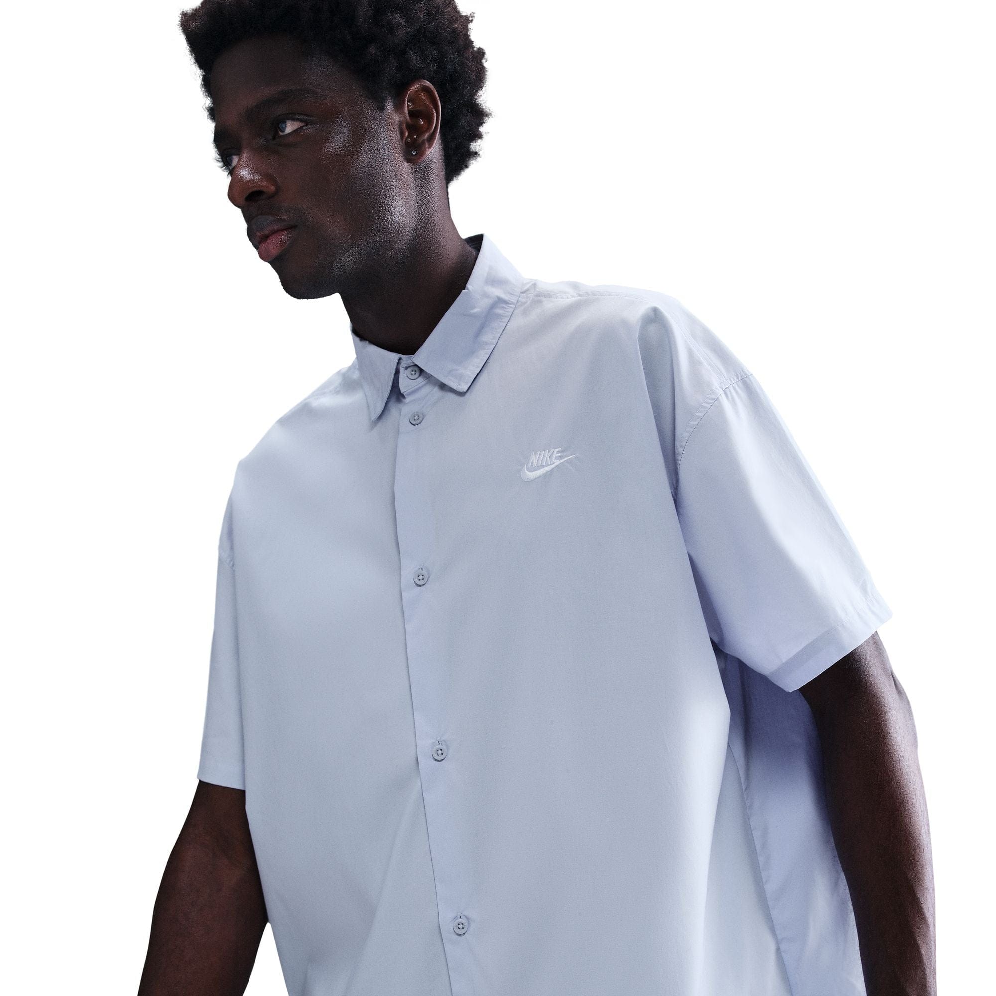 Nike Mens Club Short - Sleeve Button Down Shirt