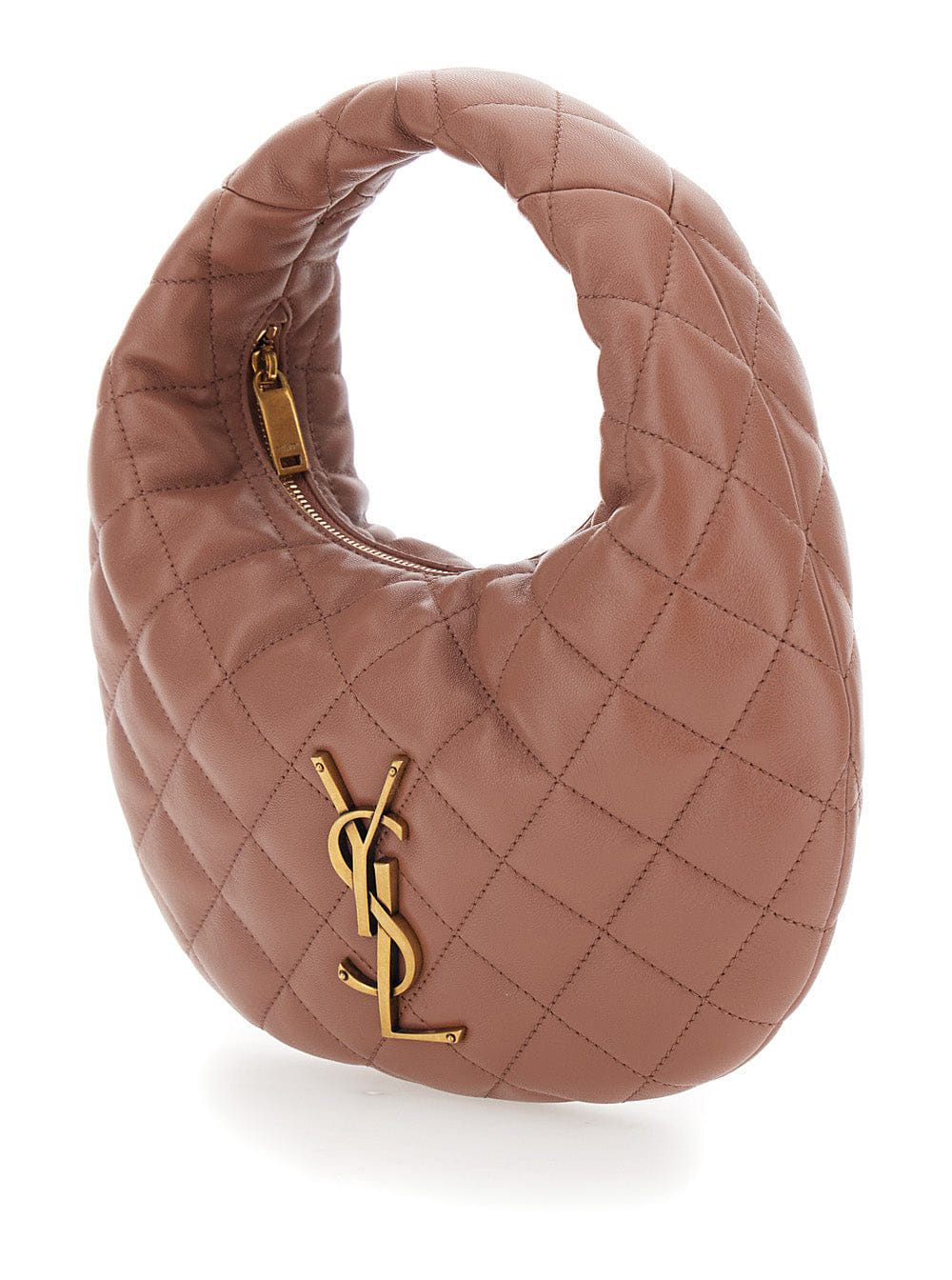 Saint Laurent Women Icare Pink Handbag With Cassandre Plate On The Front And Quilted Design In Leather For Women