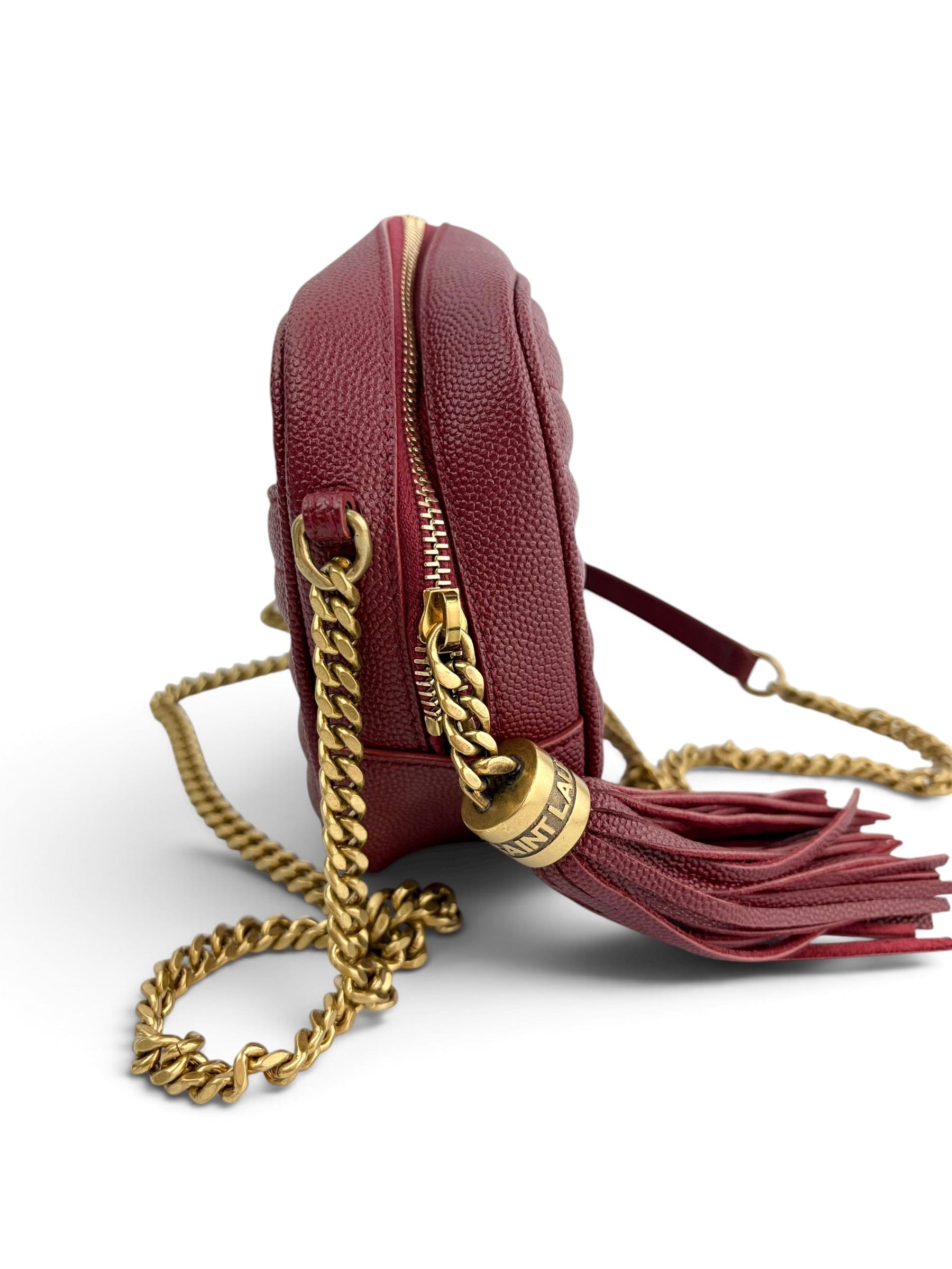 Saint Laurent Red Lou Mini Camera Bag