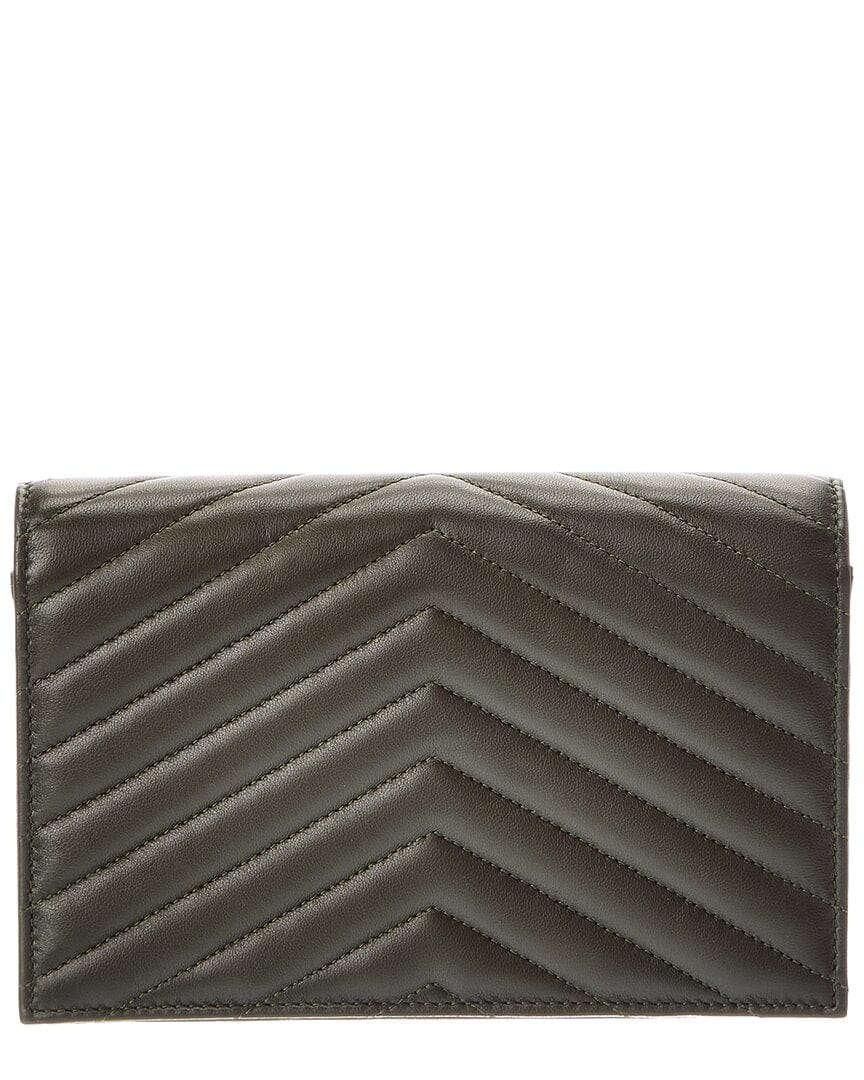 Saint Laurent Cassandra Leather Wallet On Chain