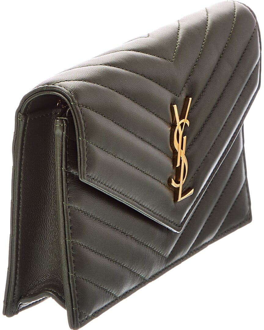 Saint Laurent Cassandra Leather Wallet On Chain