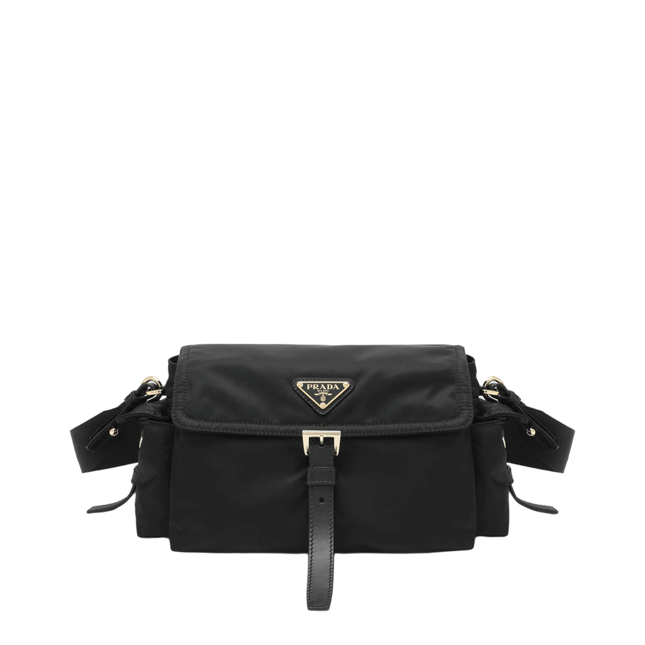 Prada Explore Medium Re - Nylon Shoulder Bags - Nero
