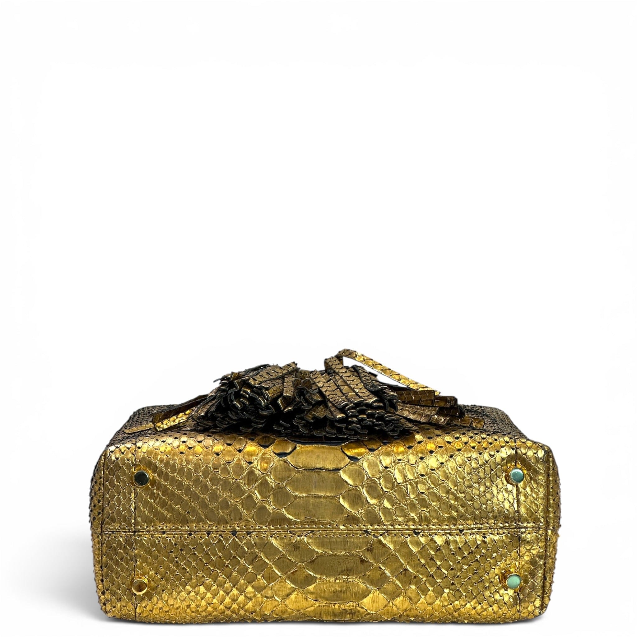 Tom Ford Envelope Tassel Shoulder Bag Gold Python