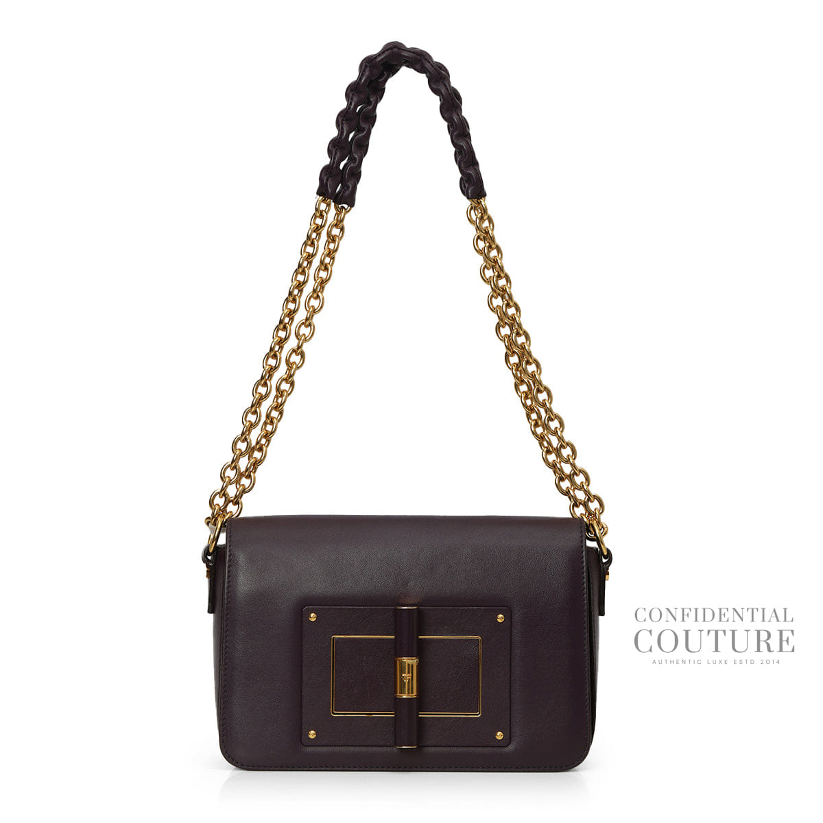 TOM FORD Eggplant Natalia Medium Shoulder bag