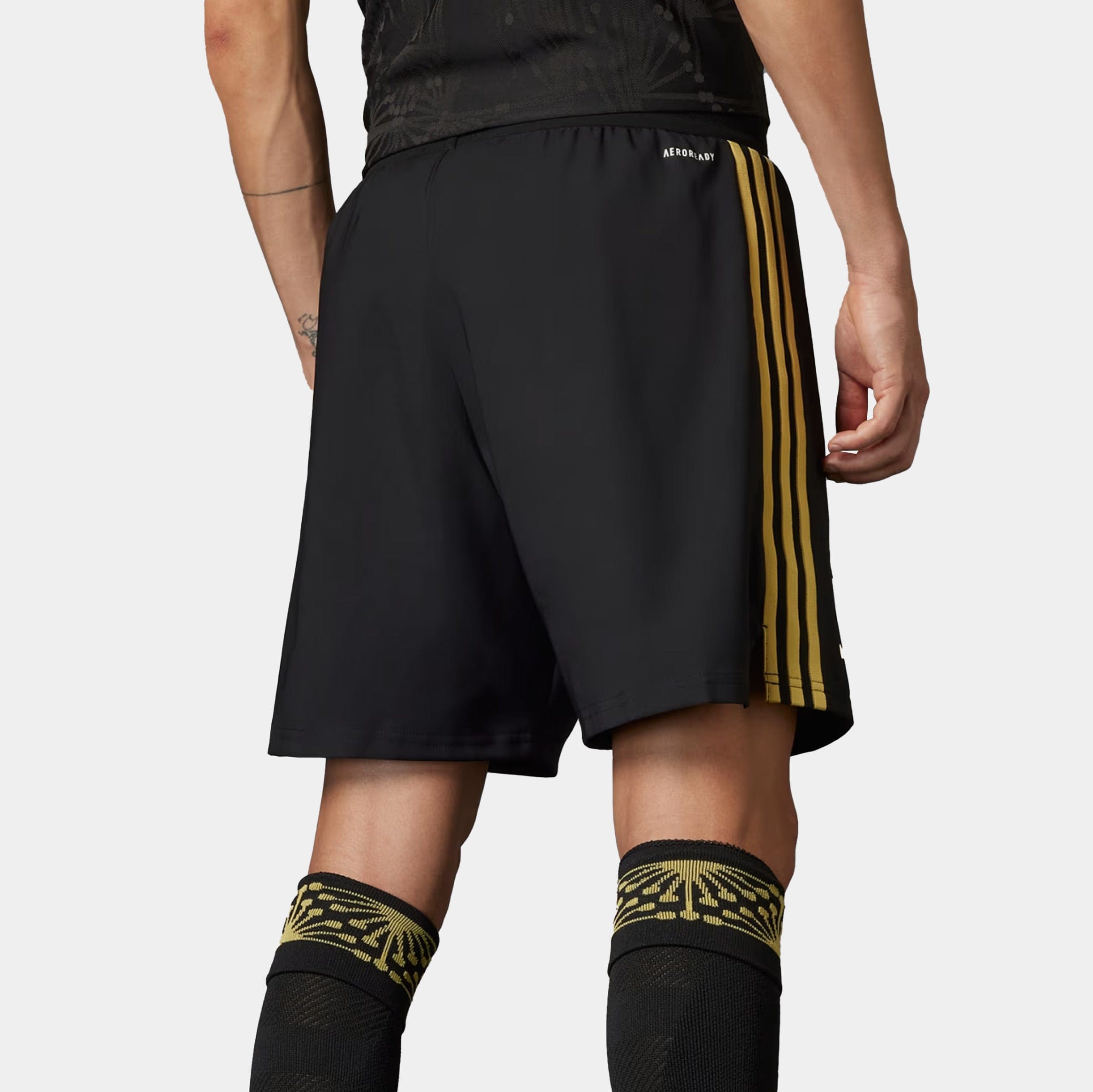 adidas Mexico 25 Gold Mens Shorts (Black/Gold)