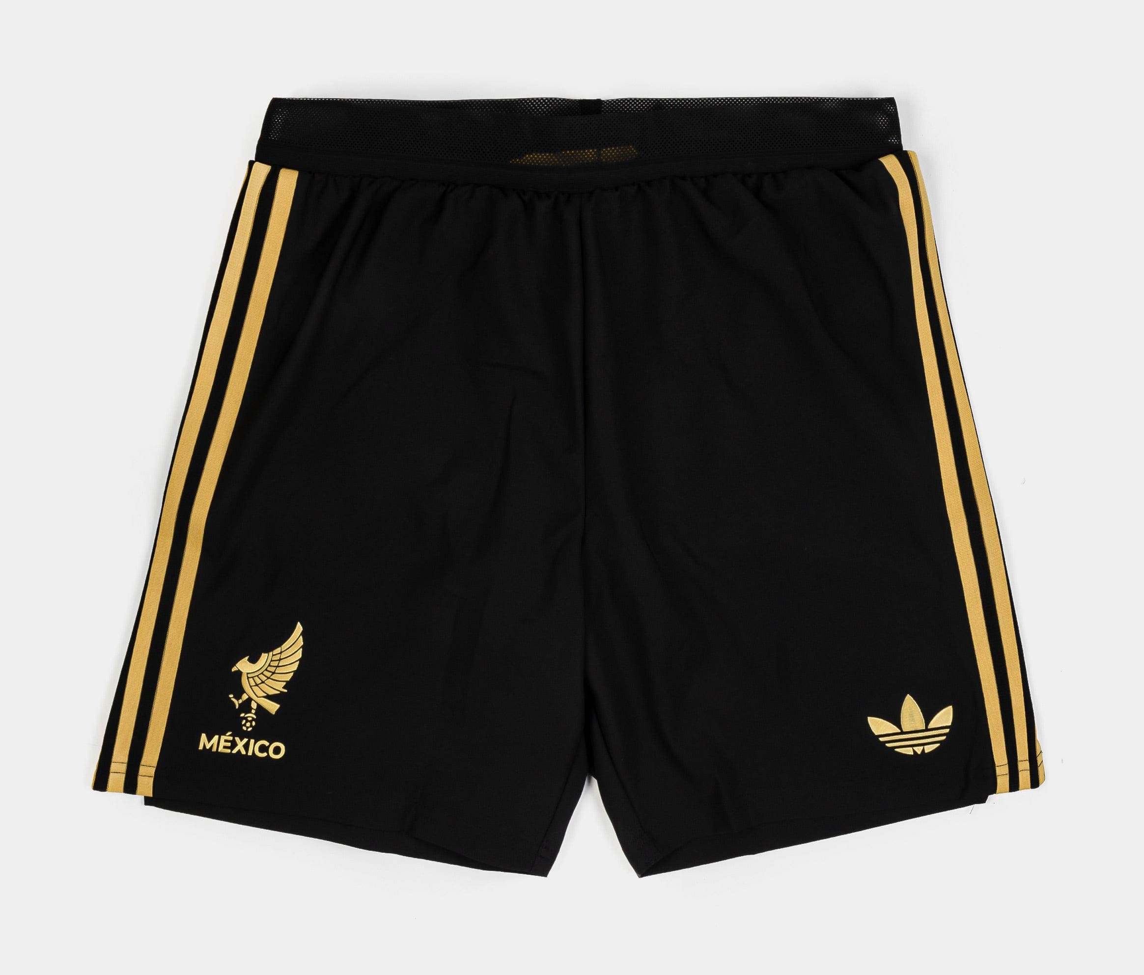 adidas Mexico 25 Gold Mens Shorts (Black/Gold)