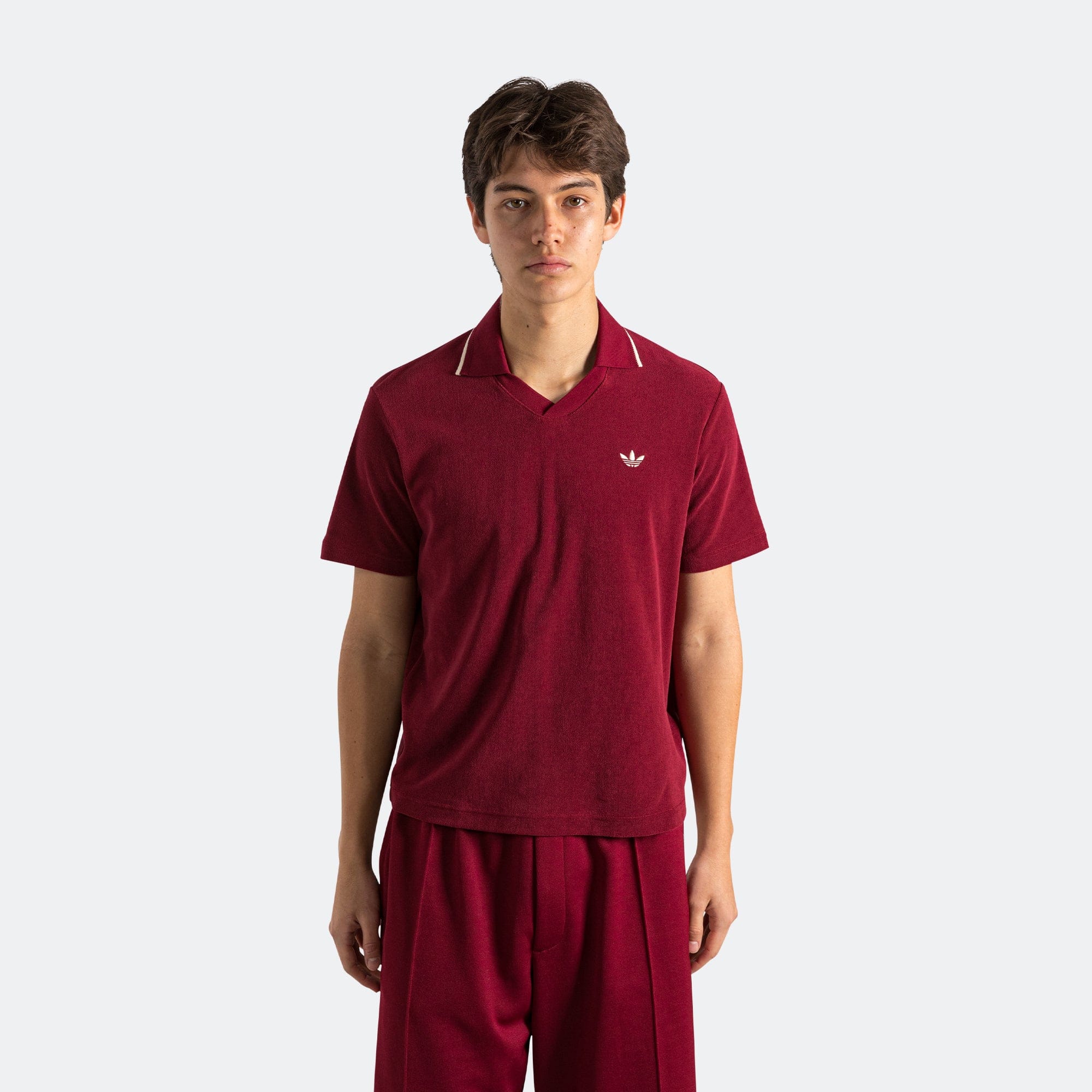 adidas Terry Polo x Wales Bonner - Collegiate Burgundy