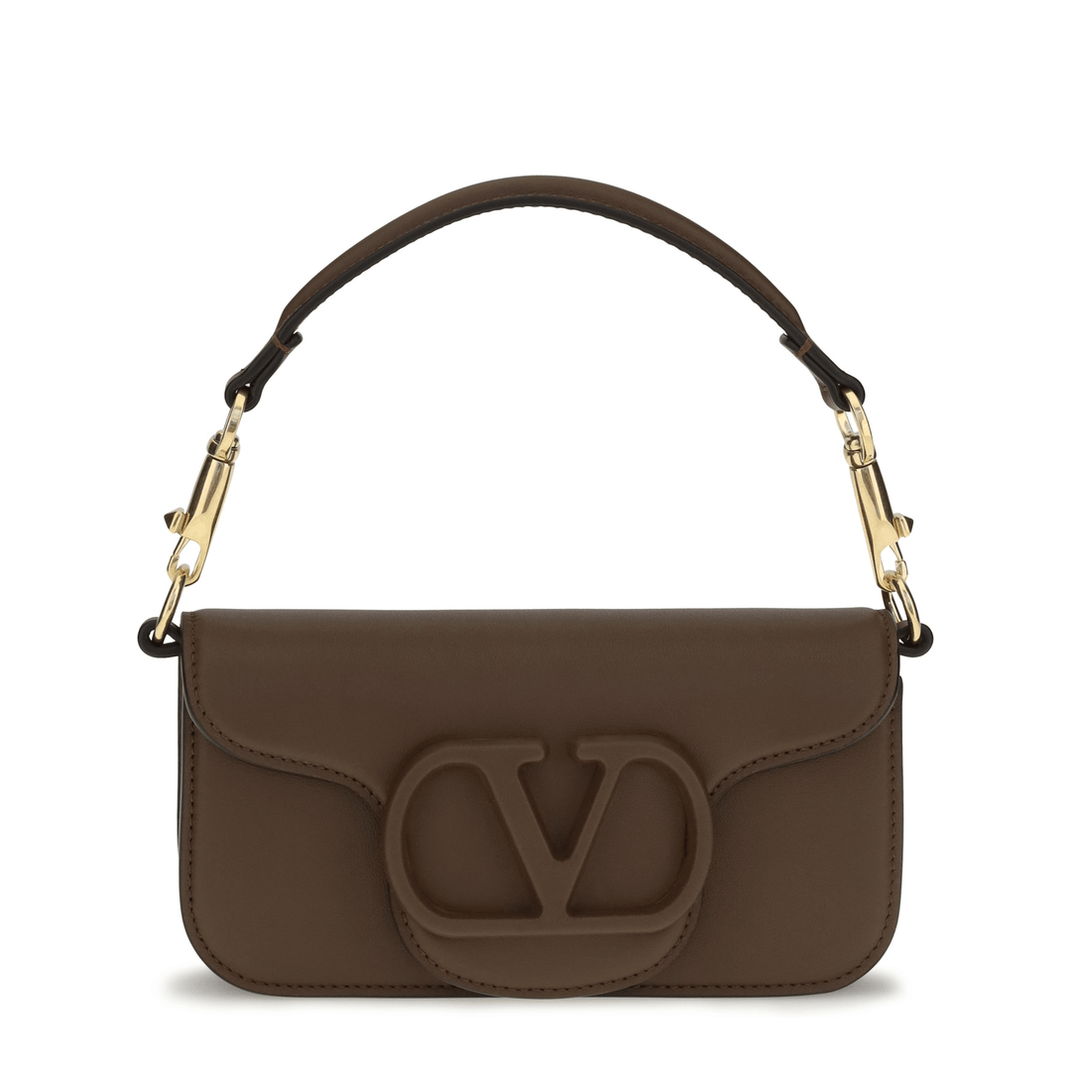 Valentino Locò Mini Calfskin Shoulder Bag - Brown