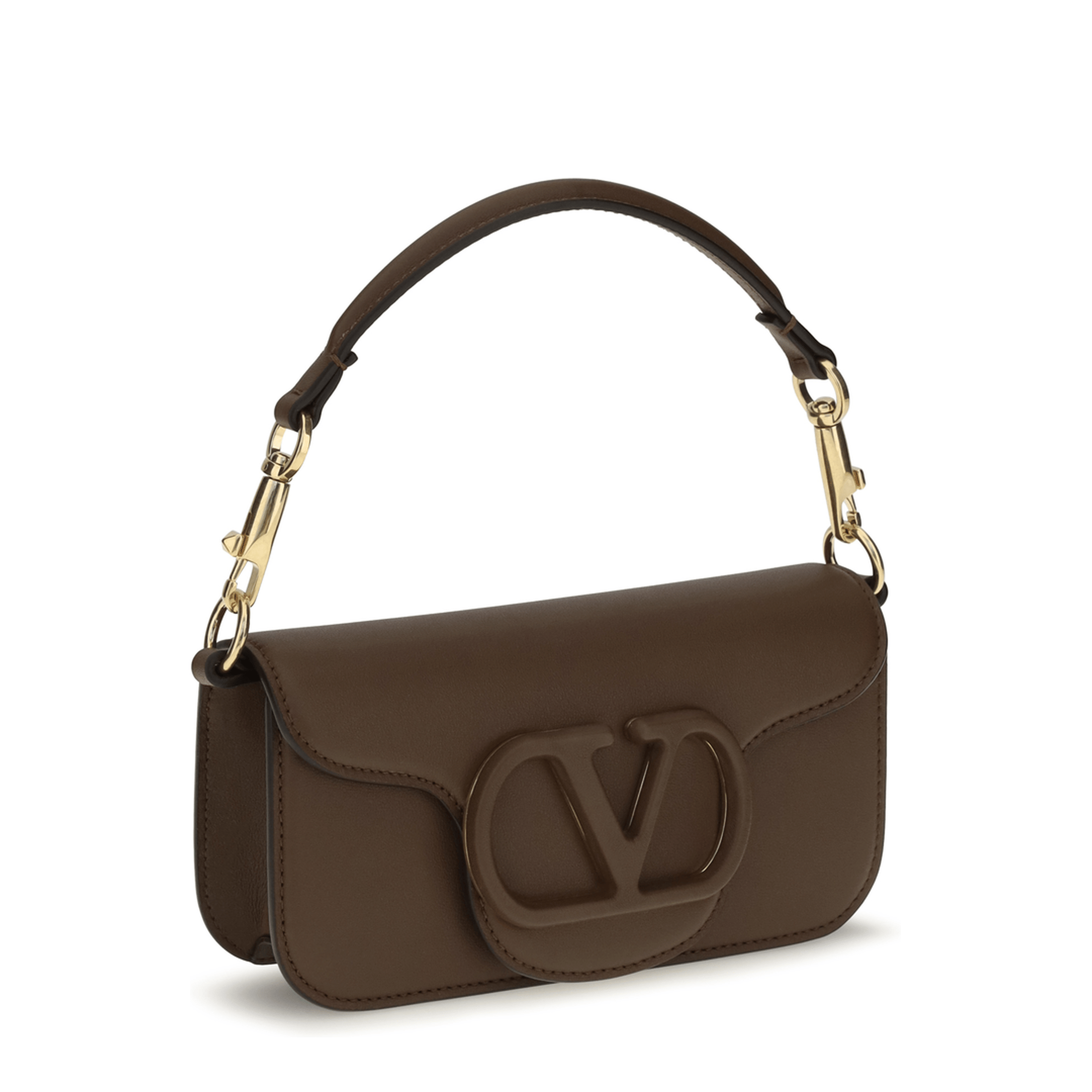 Valentino Locò Mini Calfskin Shoulder Bag - Brown
