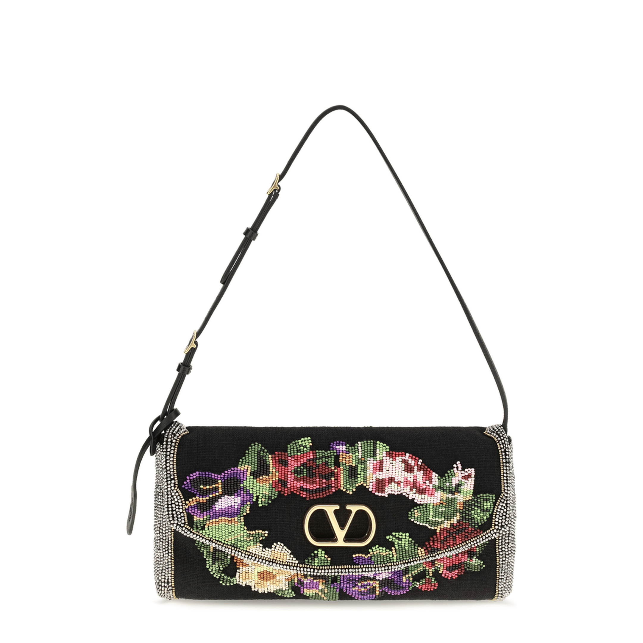 Valentino VLogo Signature Mini Denim Top - Handle Bag - Denim