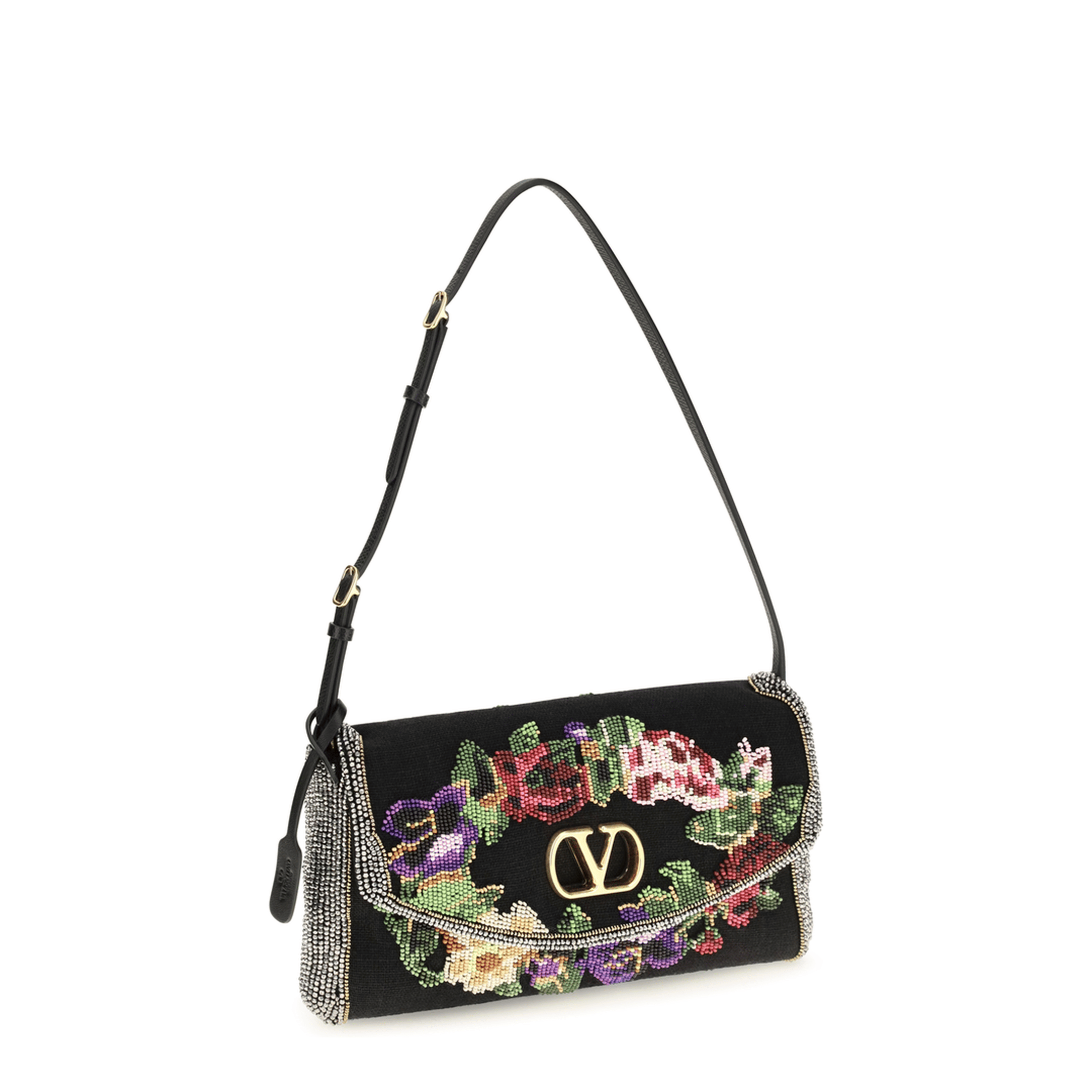 Valentino VLogo Signature Mini Denim Top - Handle Bag - Denim