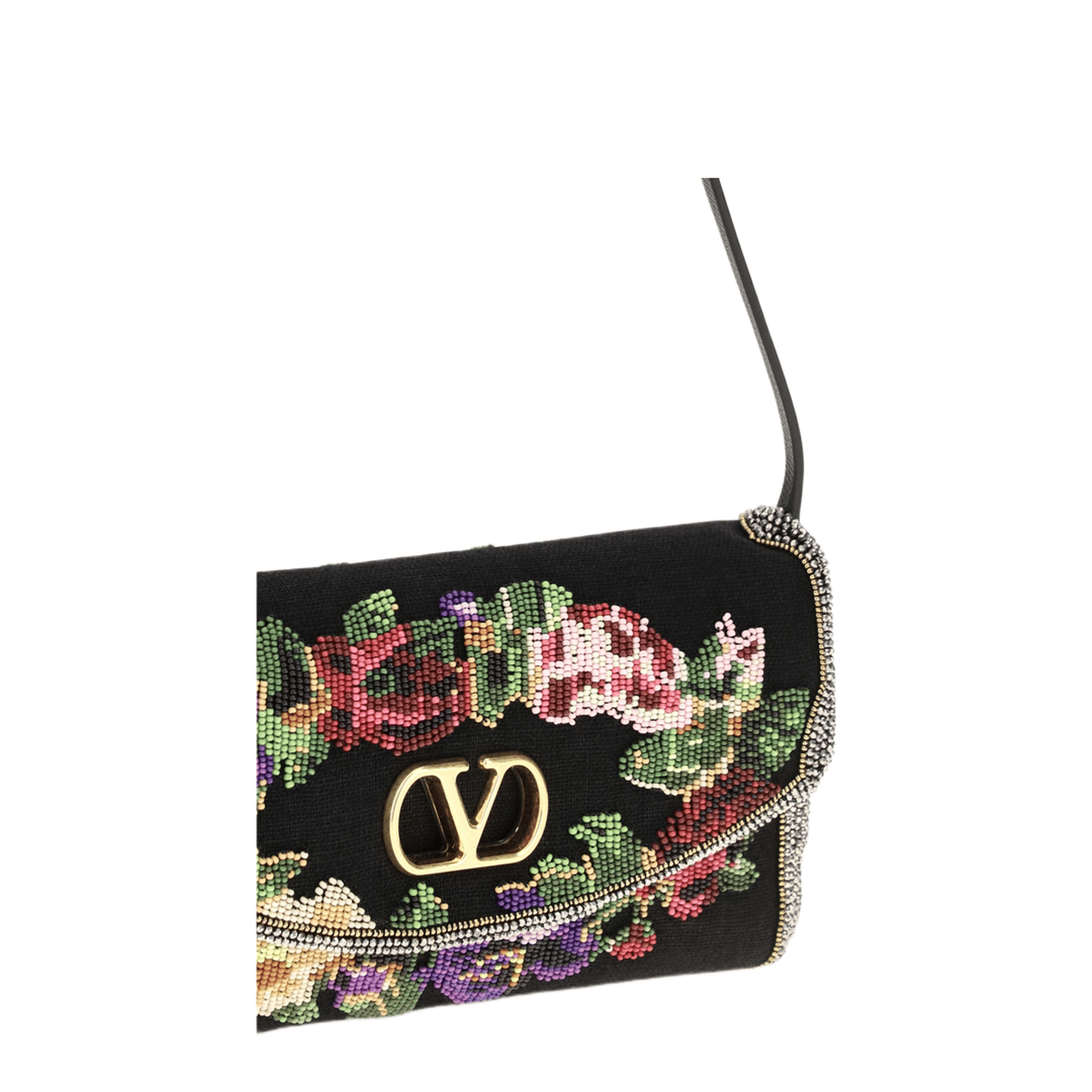 Valentino VLogo Signature Mini Denim Top - Handle Bag - Denim