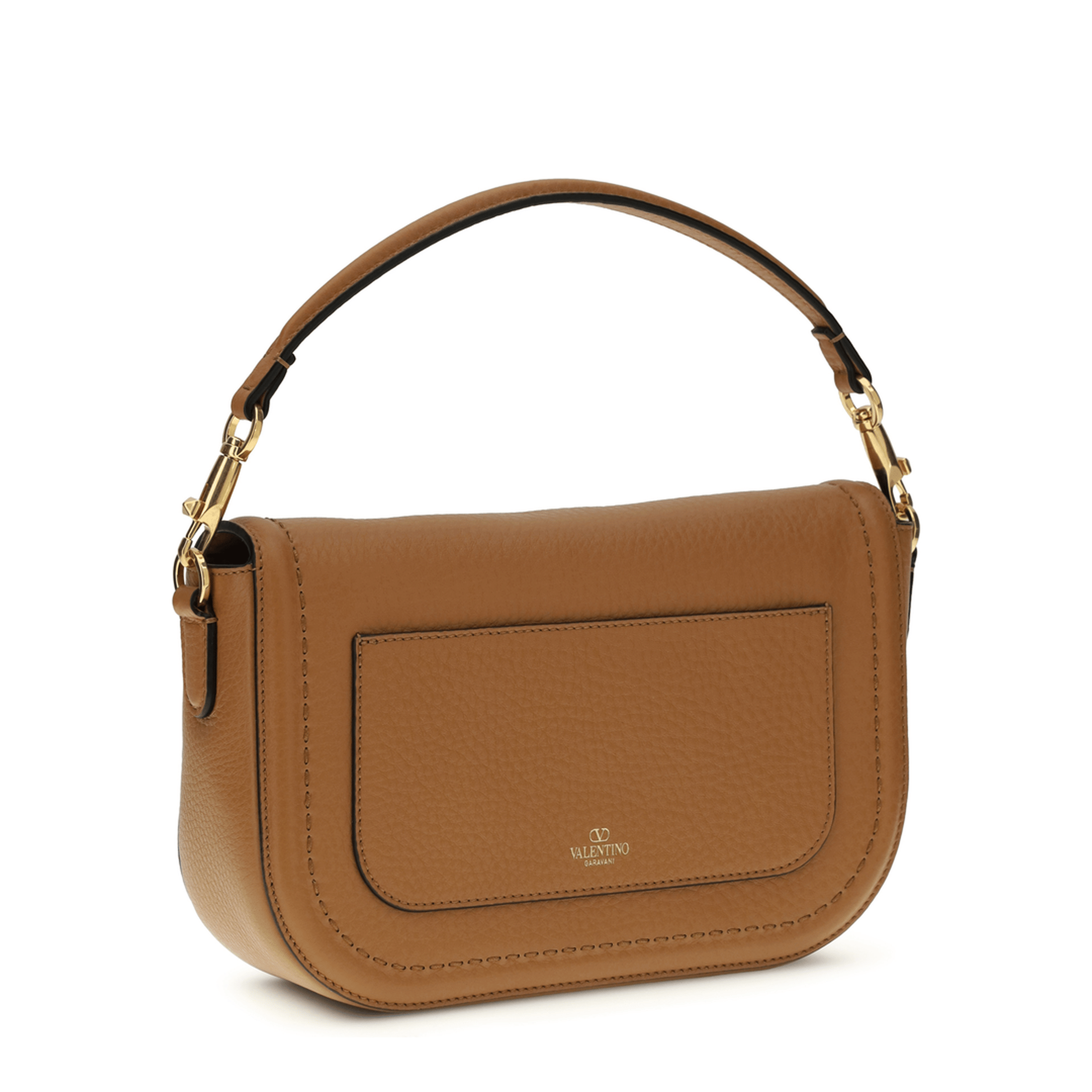 Valentino Alltime UNI Calf Leather Shoulder Bag - Almond Beige