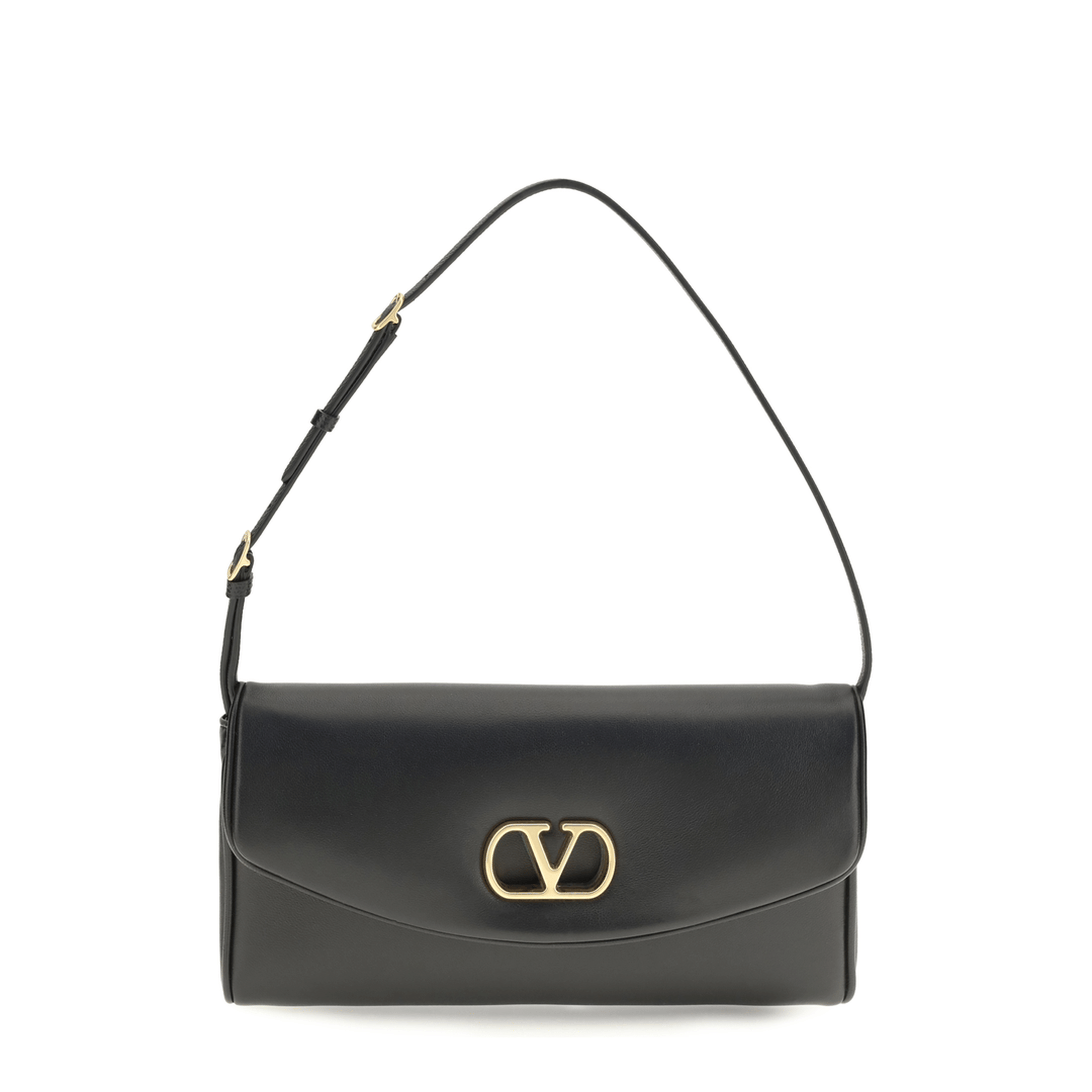 Valentino DeVain Small Calfskin Shoulder Bag - Black