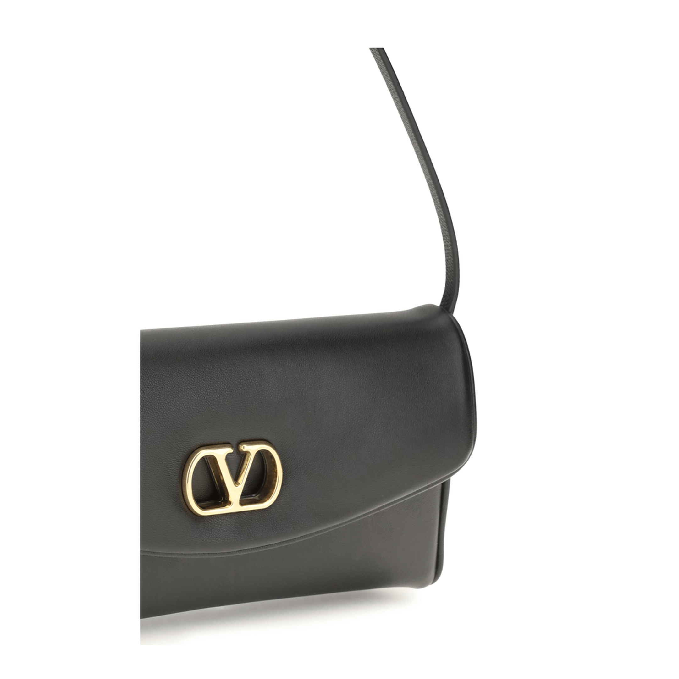 Valentino DeVain Small Calfskin Shoulder Bag - Black