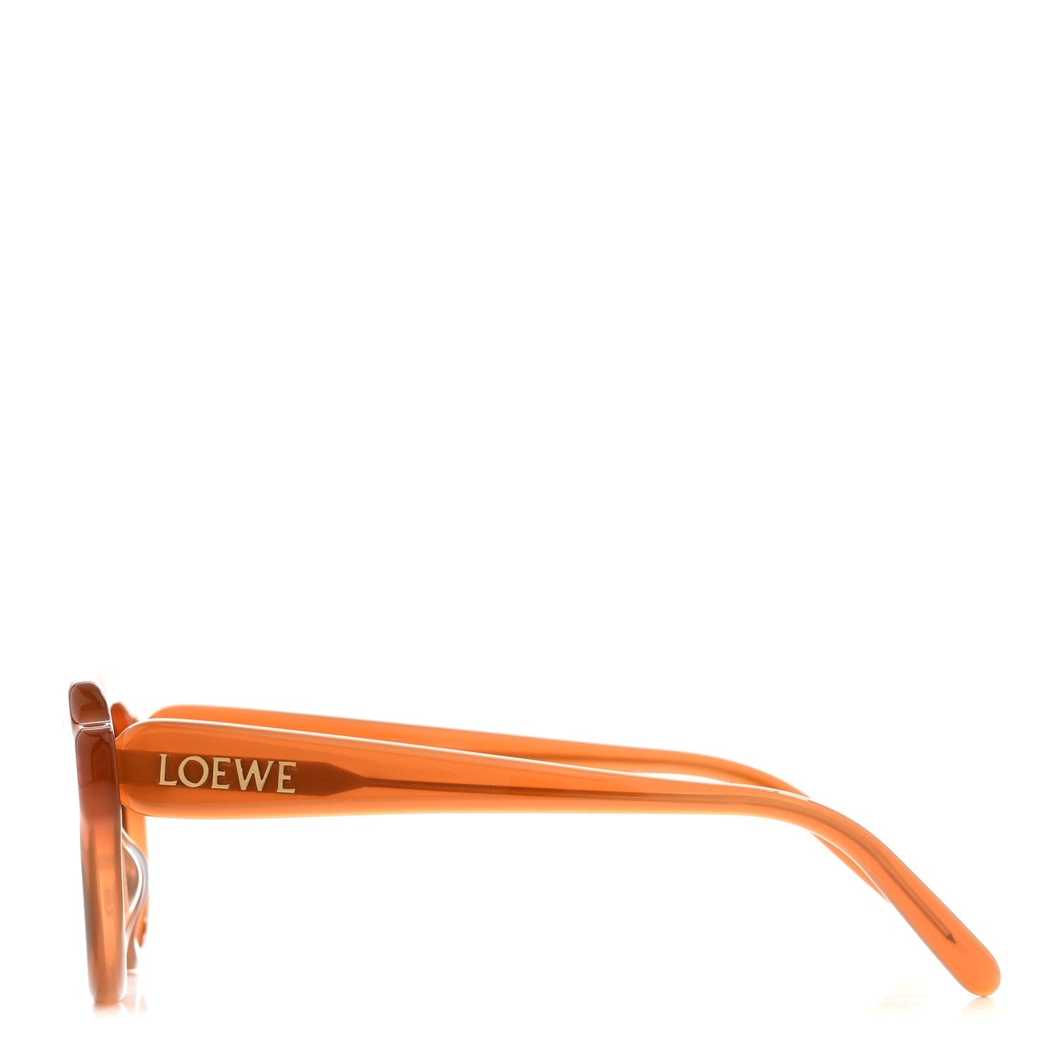 Loewe Acetate Cat Eye Swan Slim Sunglasses LW40178I Caramel Solid Blue