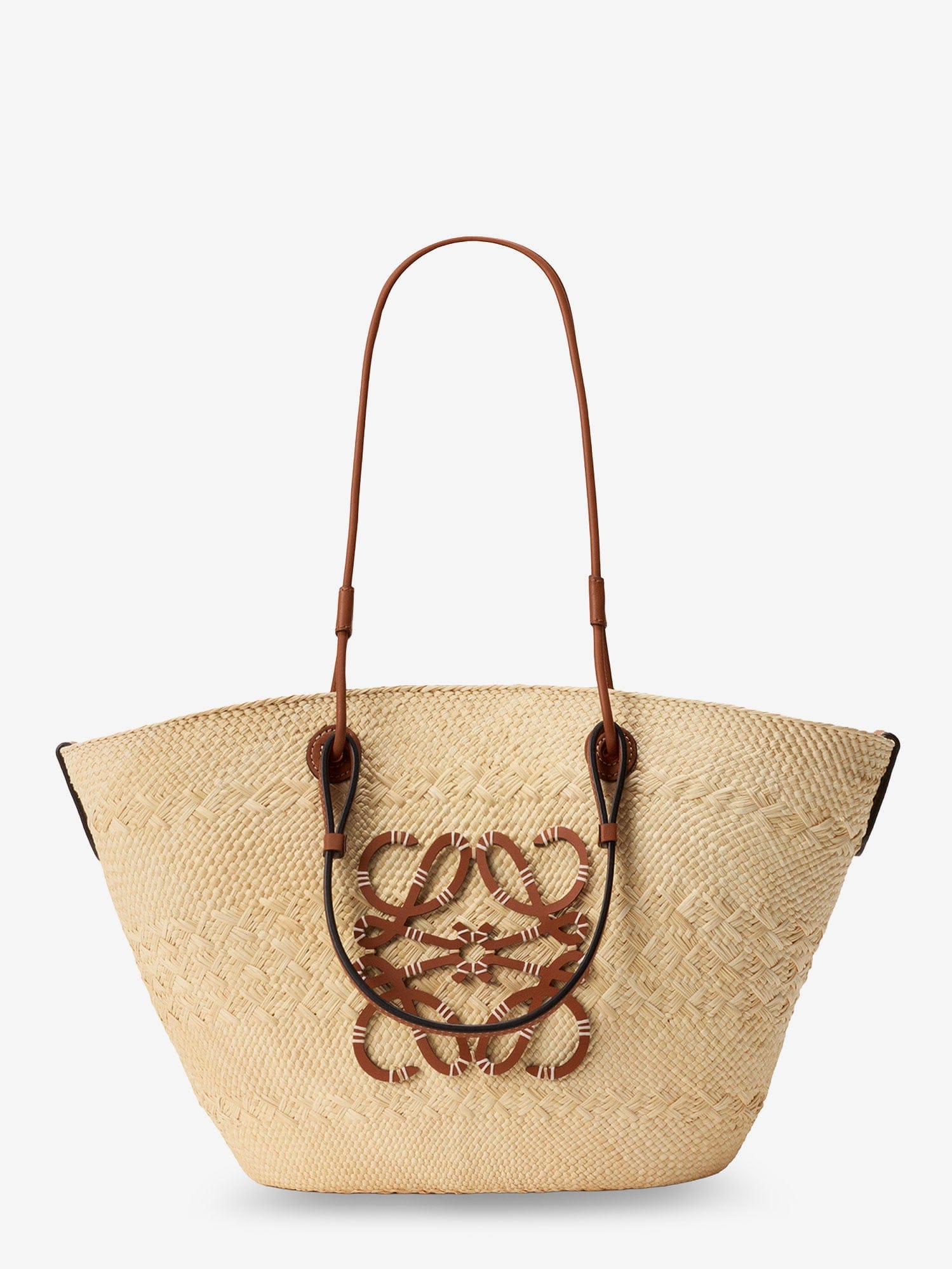 Loewe Paula's Ibiza - Anagram raffia and leather shoulder bag
