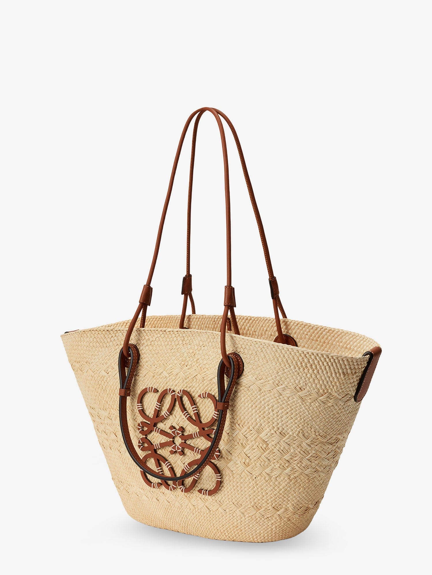Loewe Paula's Ibiza - Anagram raffia and leather shoulder bag