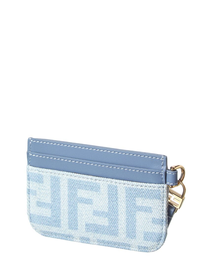 Fendi Baguette Denim & Leather Card Case