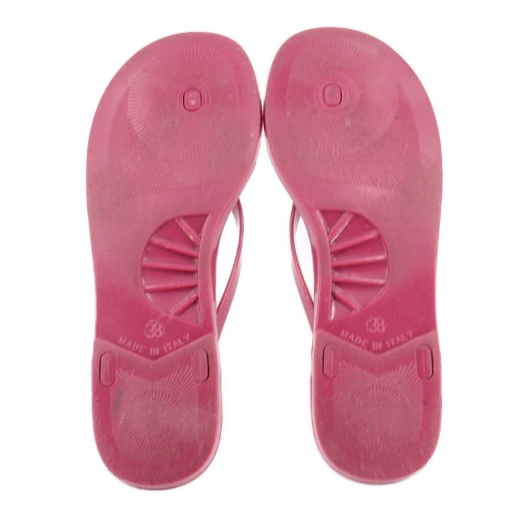 Burberry RUBBER THONG SANDALS PINK 38 EU | 7.5 US