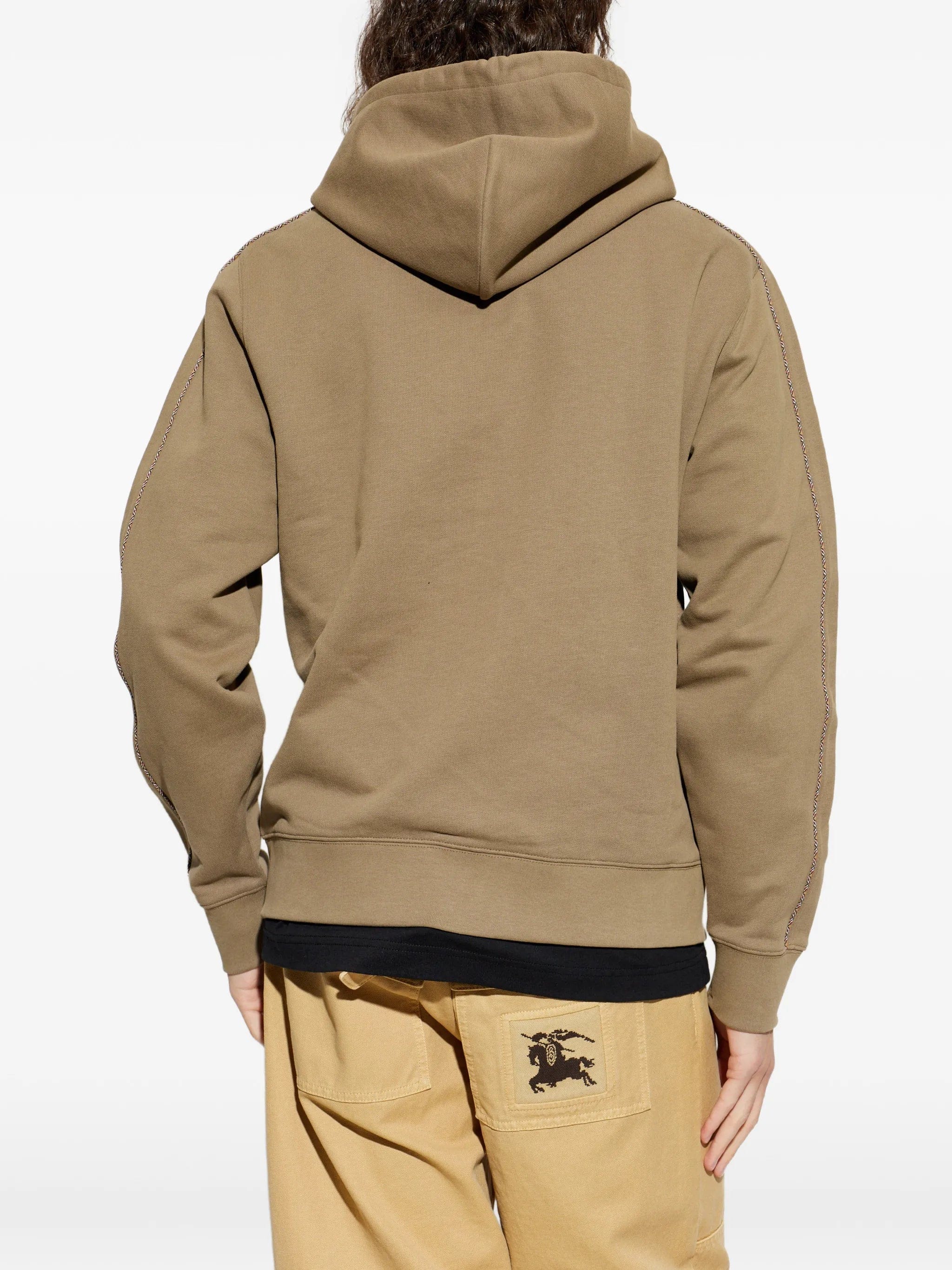 Burberry logo - embroidered zip - up hoodie