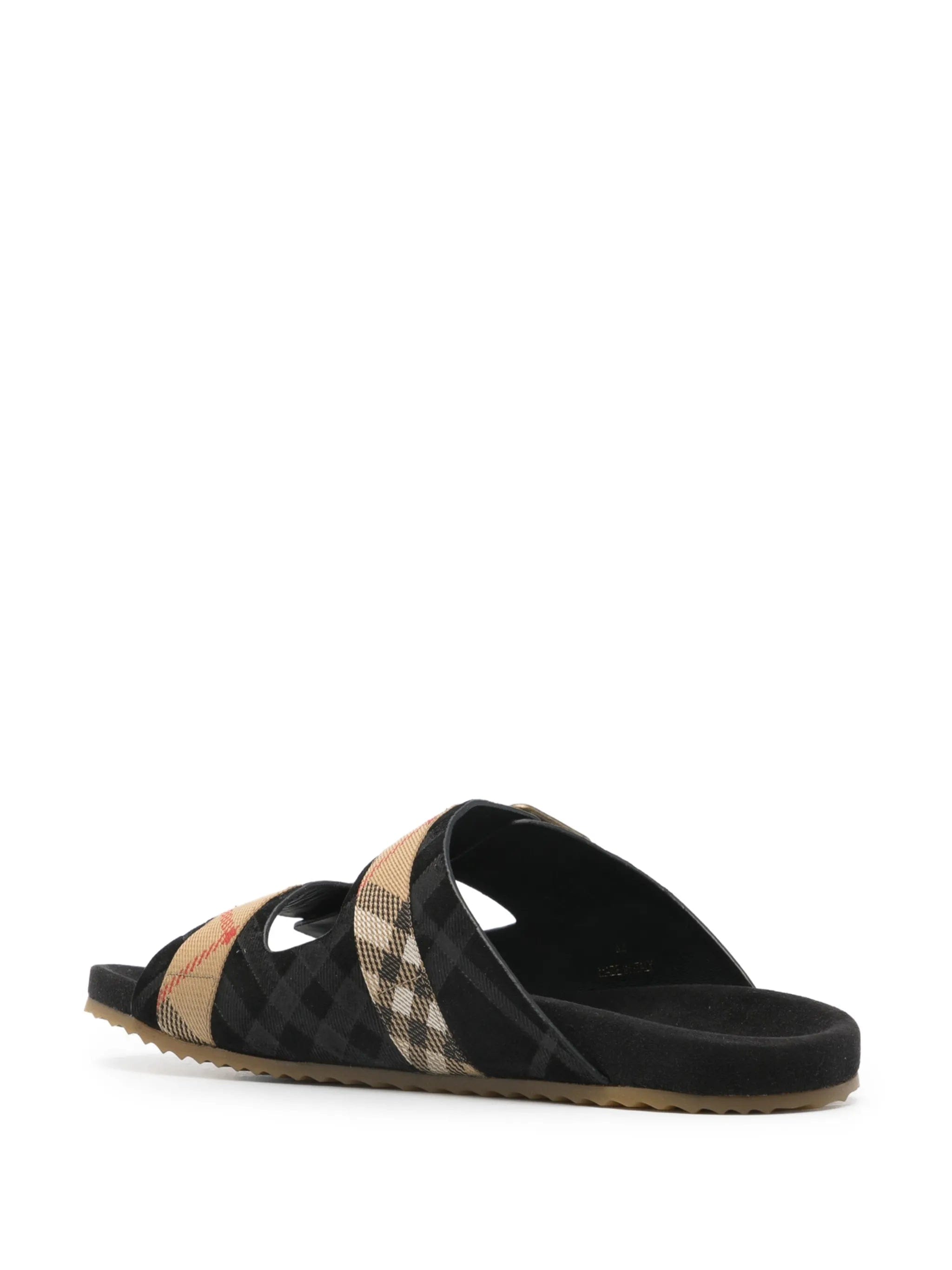 Burberry Urchin check suede flat sandals