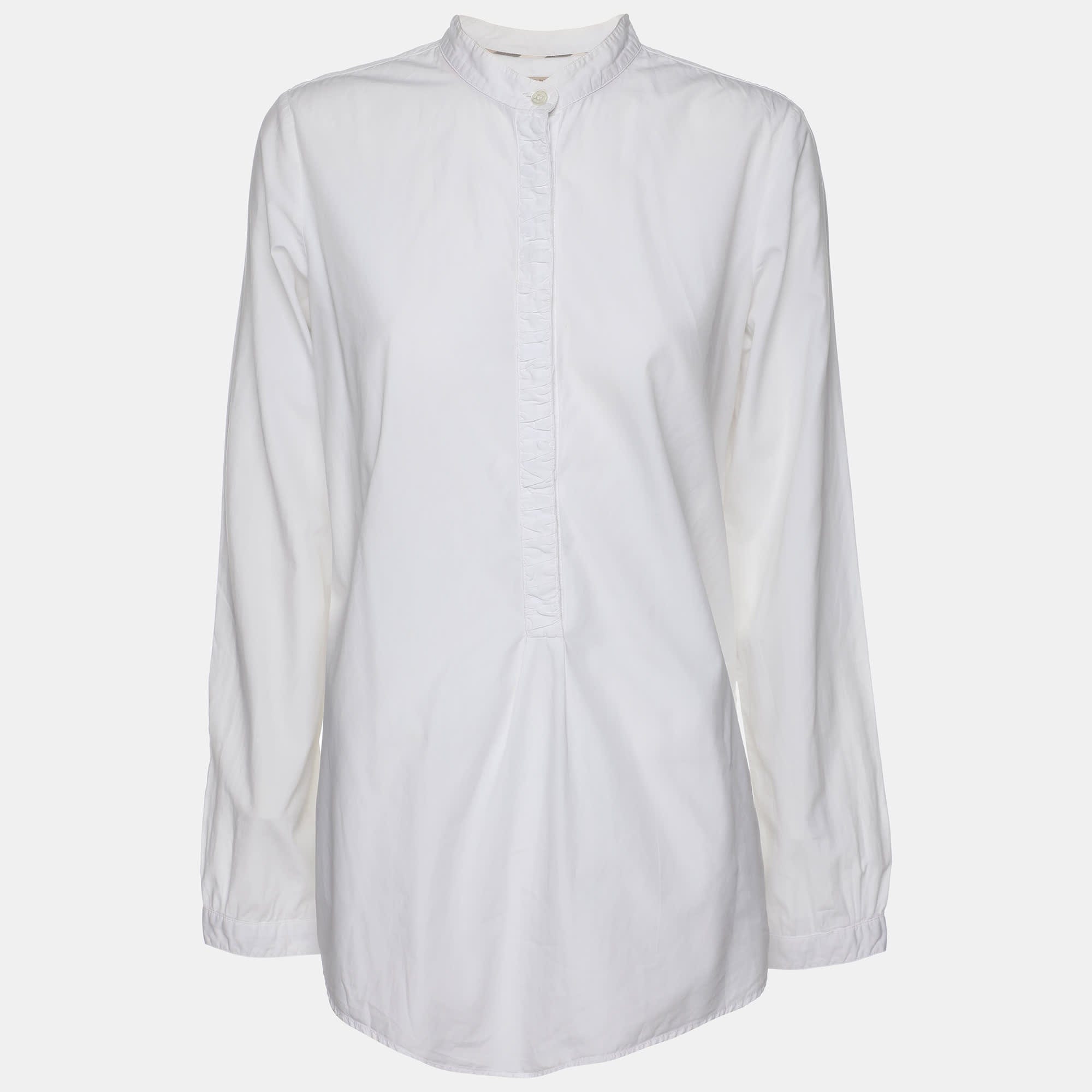 Burberry Brit White Cotton Button Front Top