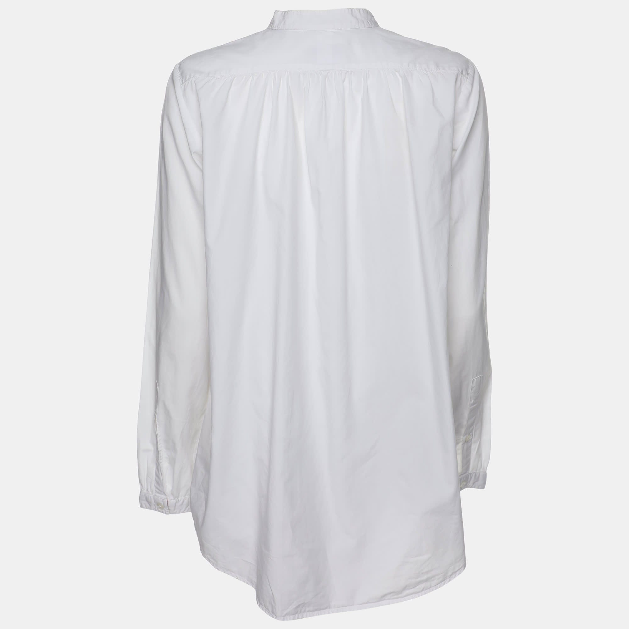 Burberry Brit White Cotton Button Front Top