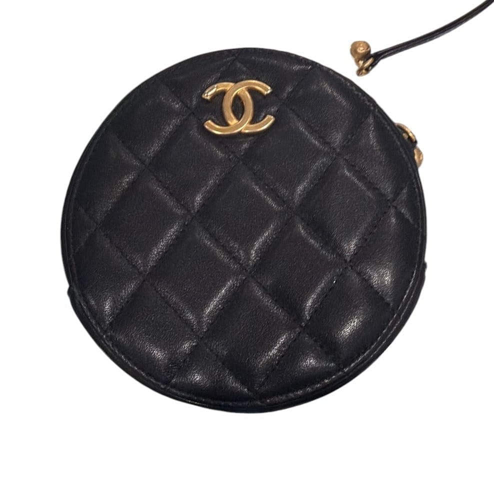 Chanel Black Round with Pearls