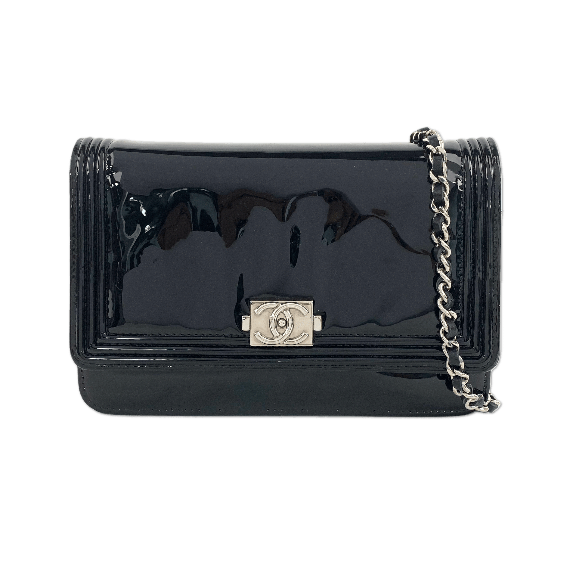 Chanel Black Patent Leather Classic Boy Flap Bag T25183672584