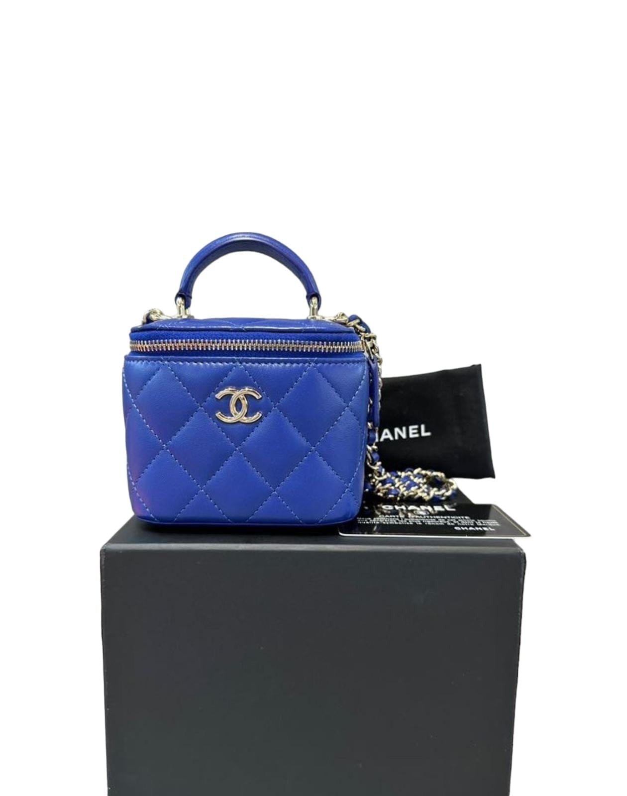 Chanel Blue Mini Vanity Bag