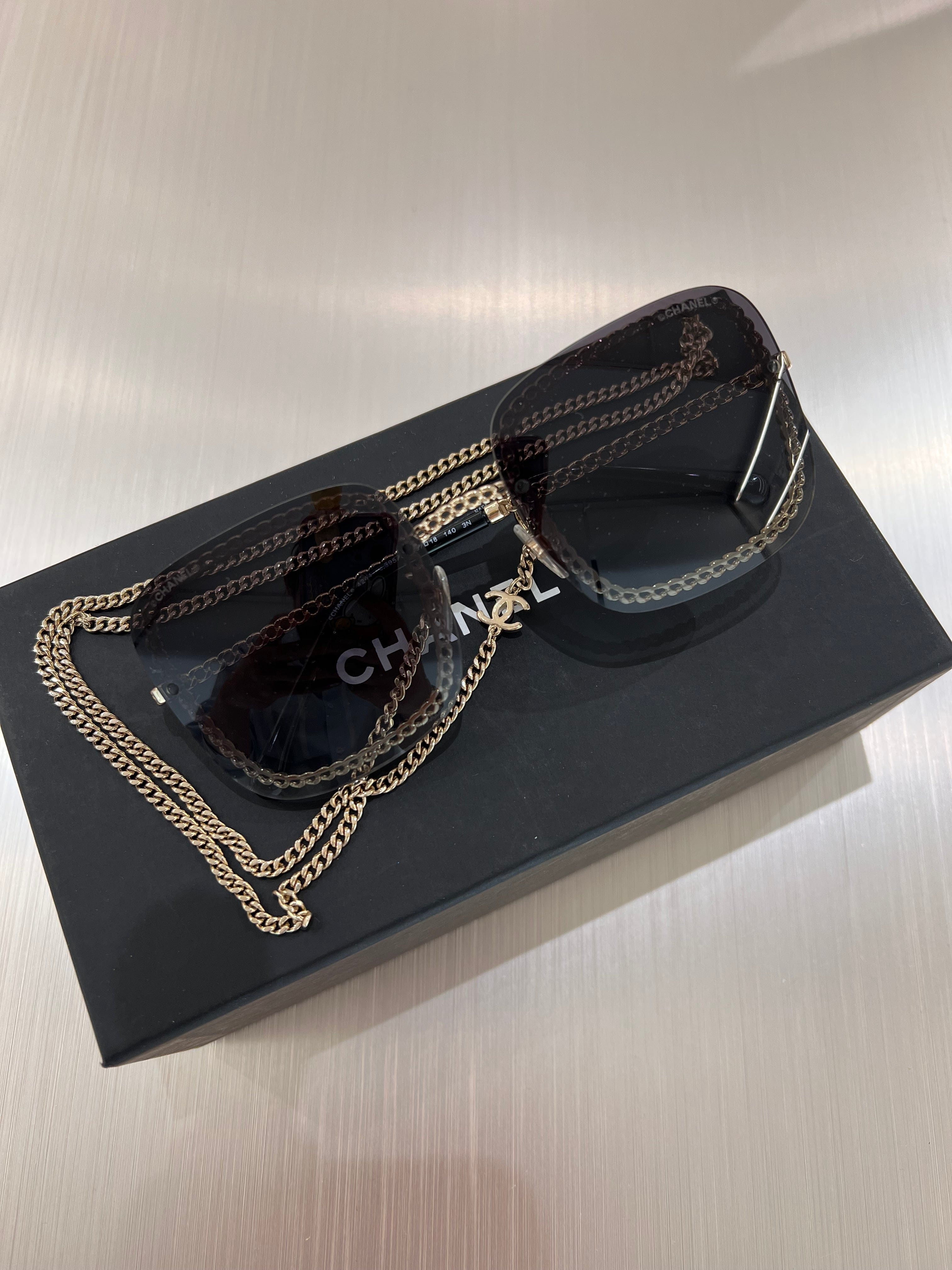 Chanel 4244 sunglasses with chain strap SKCX4070