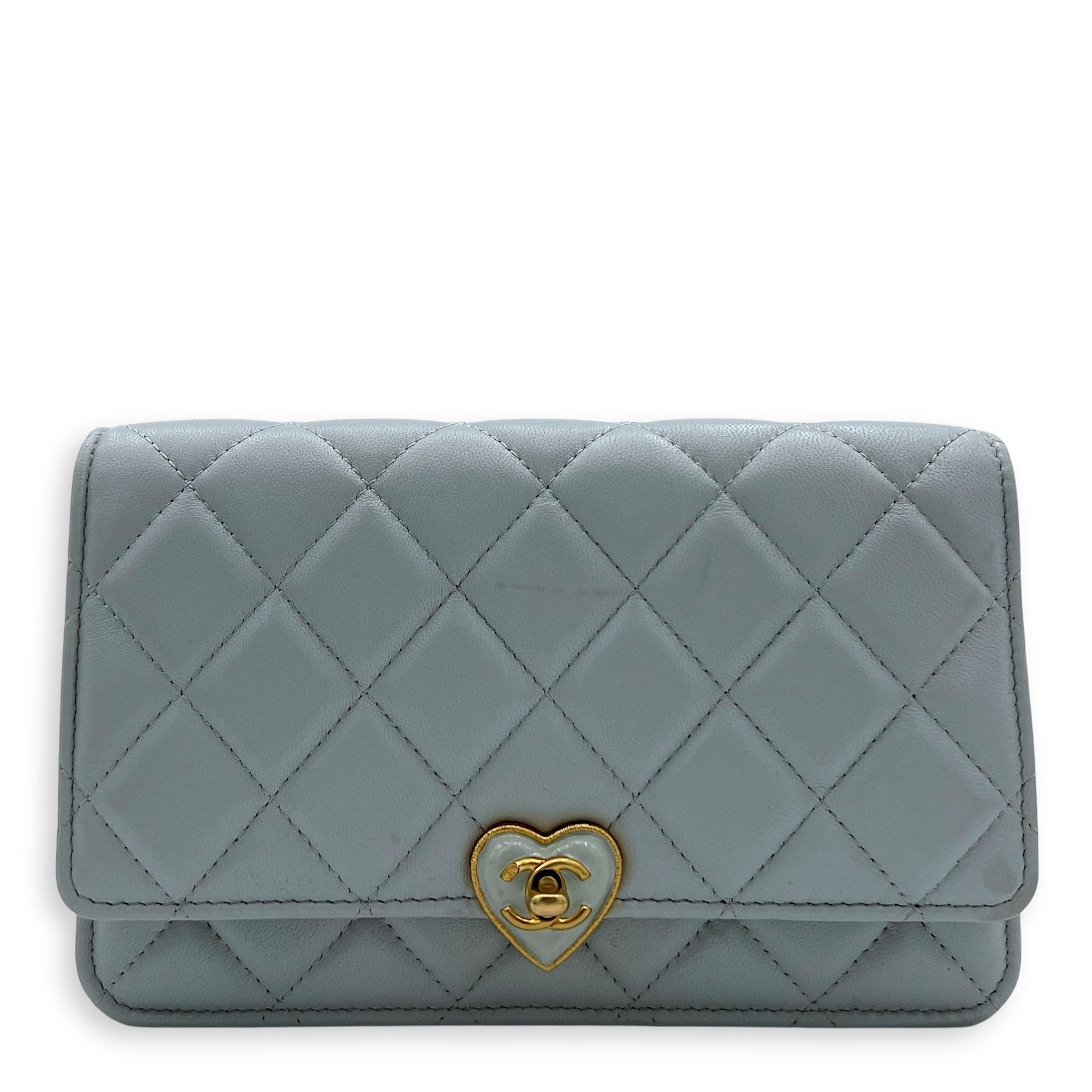Chanel CC Wallet On Chain Blue in Lambskin, Gold hardware S2507 - 006963CH
