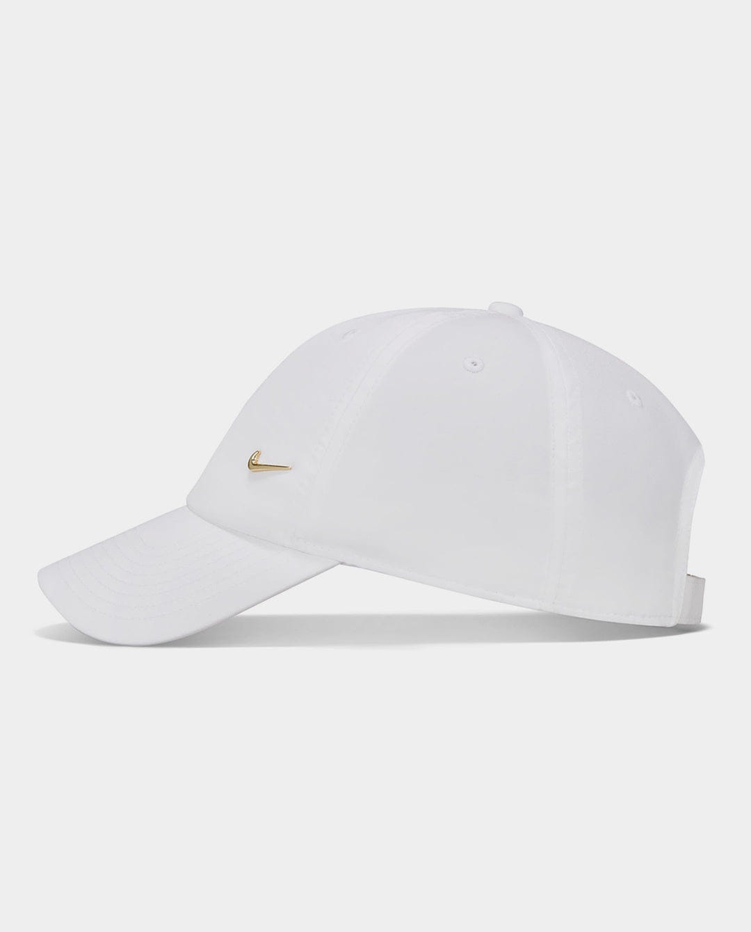 Nike - Dri - FIT Club Unstructured Metal Swoosh Hat - White/Gold