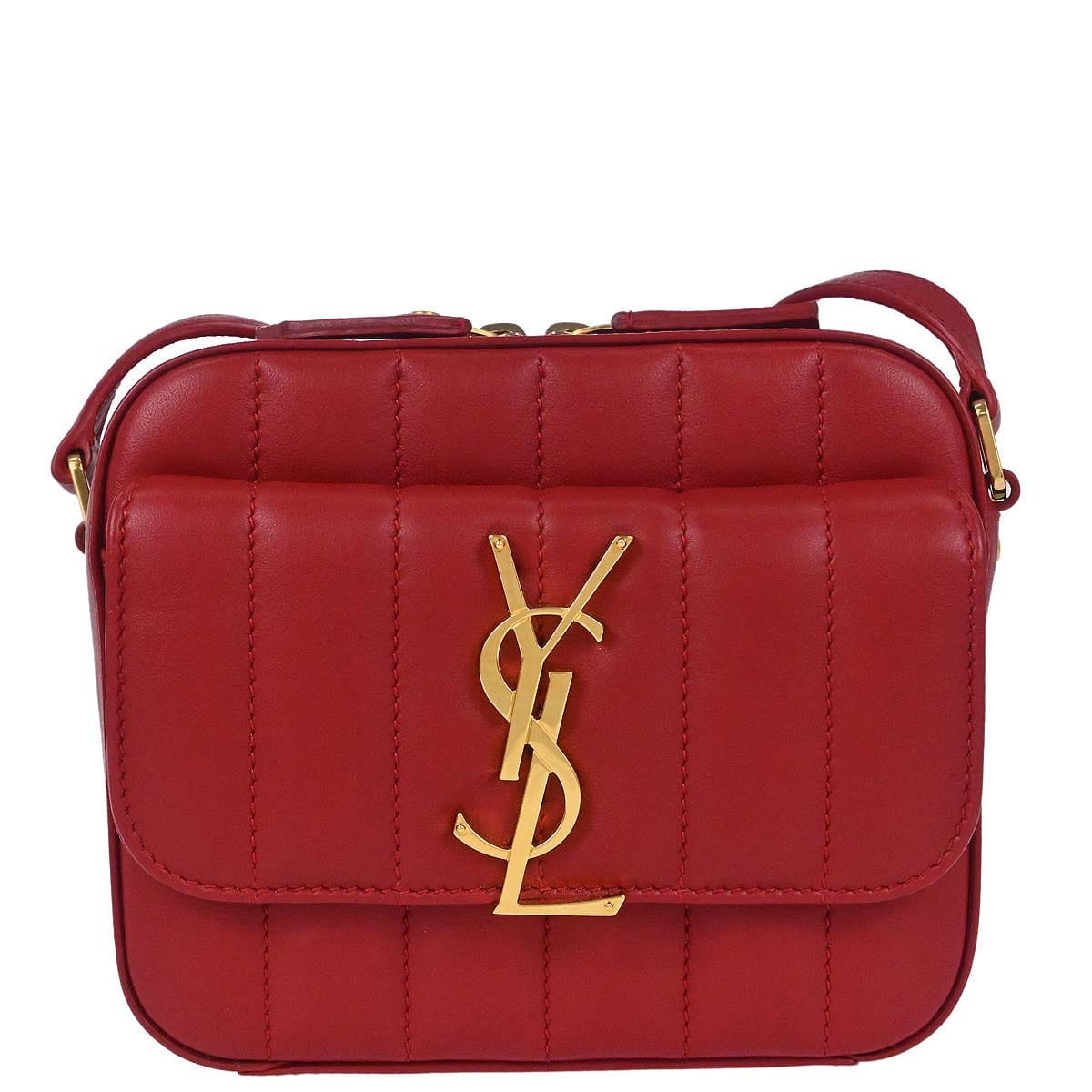 Saint Laurent Red Vicky Camera Bag Shoulder Bag