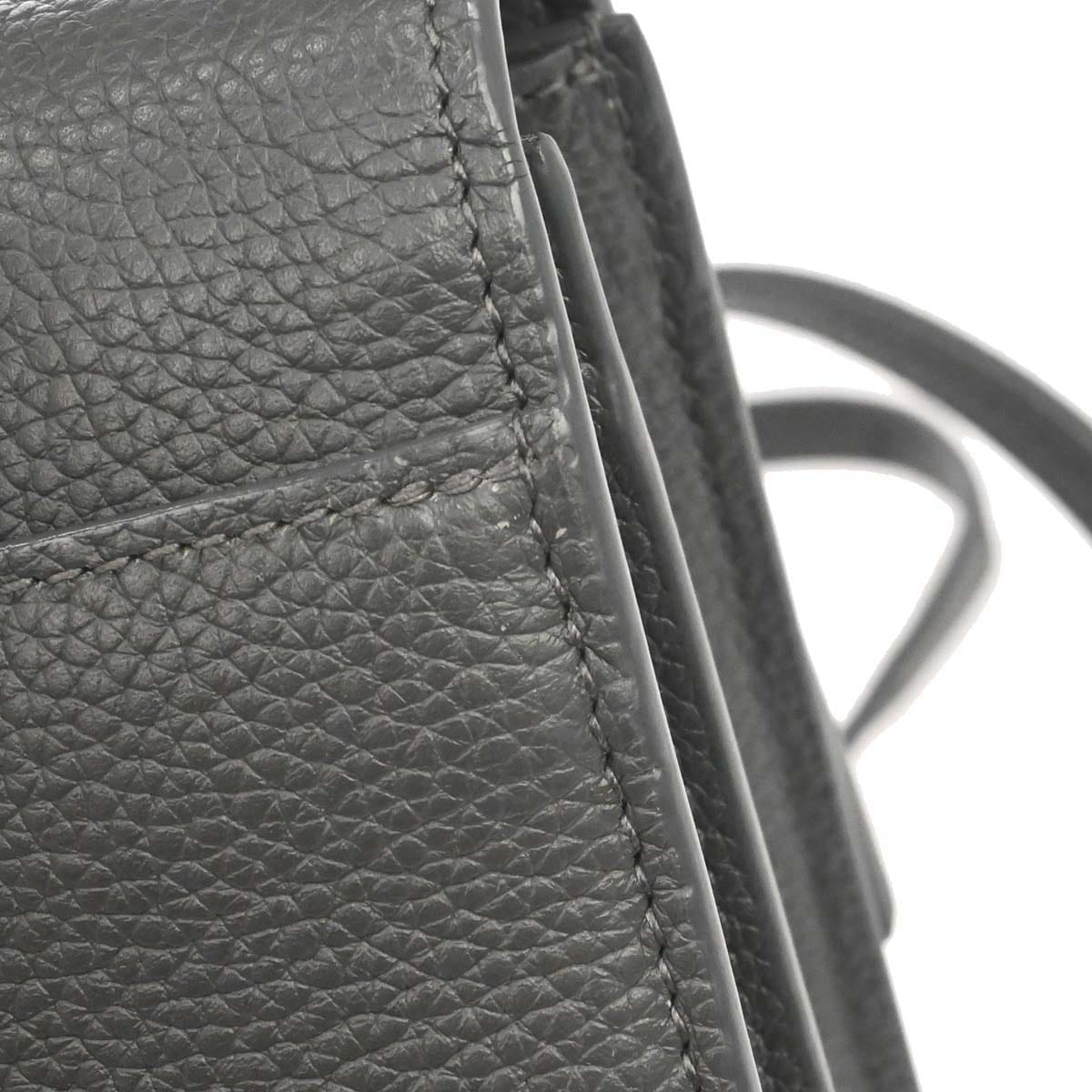 Saint Laurent Gray Leather Sunset Shoulder Bag