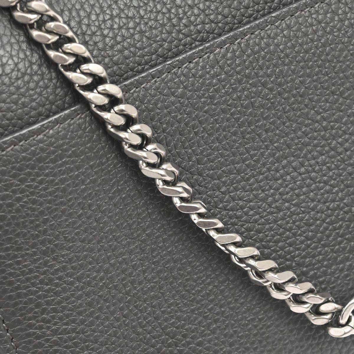 Saint Laurent Gray Leather Sunset Shoulder Bag