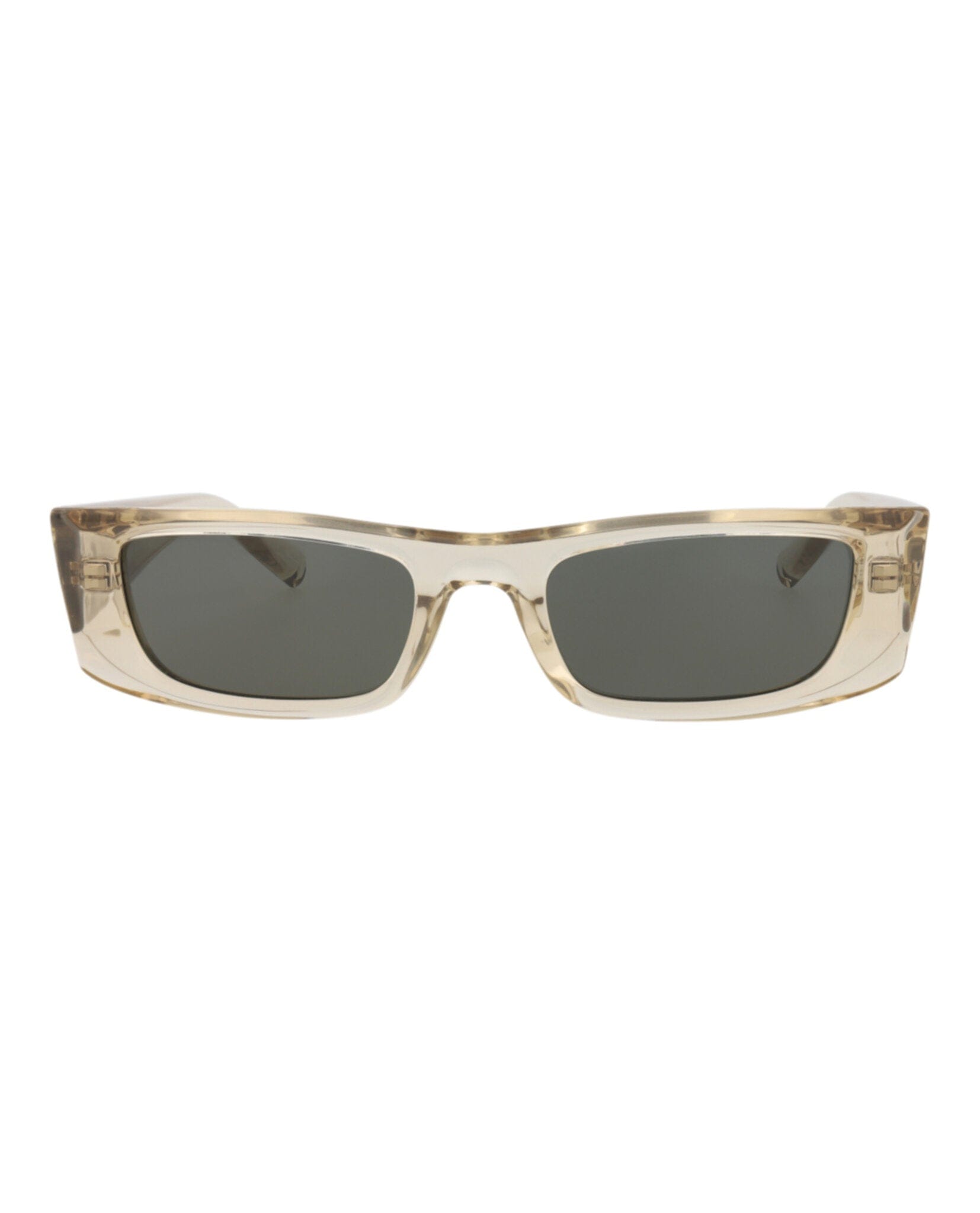 Saint Laurent Unisex Square/Rectangle Beige Beige Grey Fashion Designer Eyewear