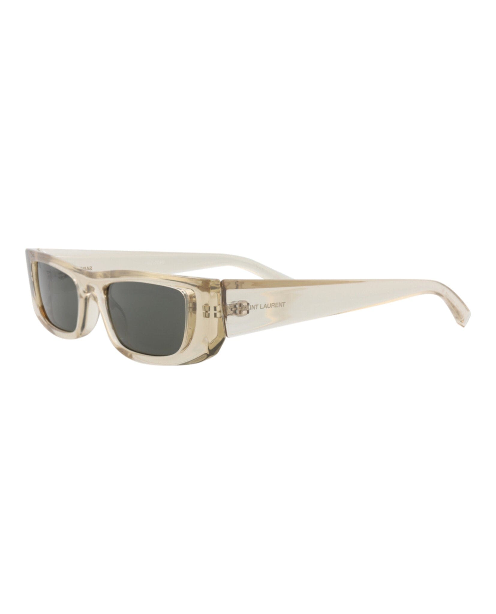 Saint Laurent Unisex Square/Rectangle Beige Beige Grey Fashion Designer Eyewear