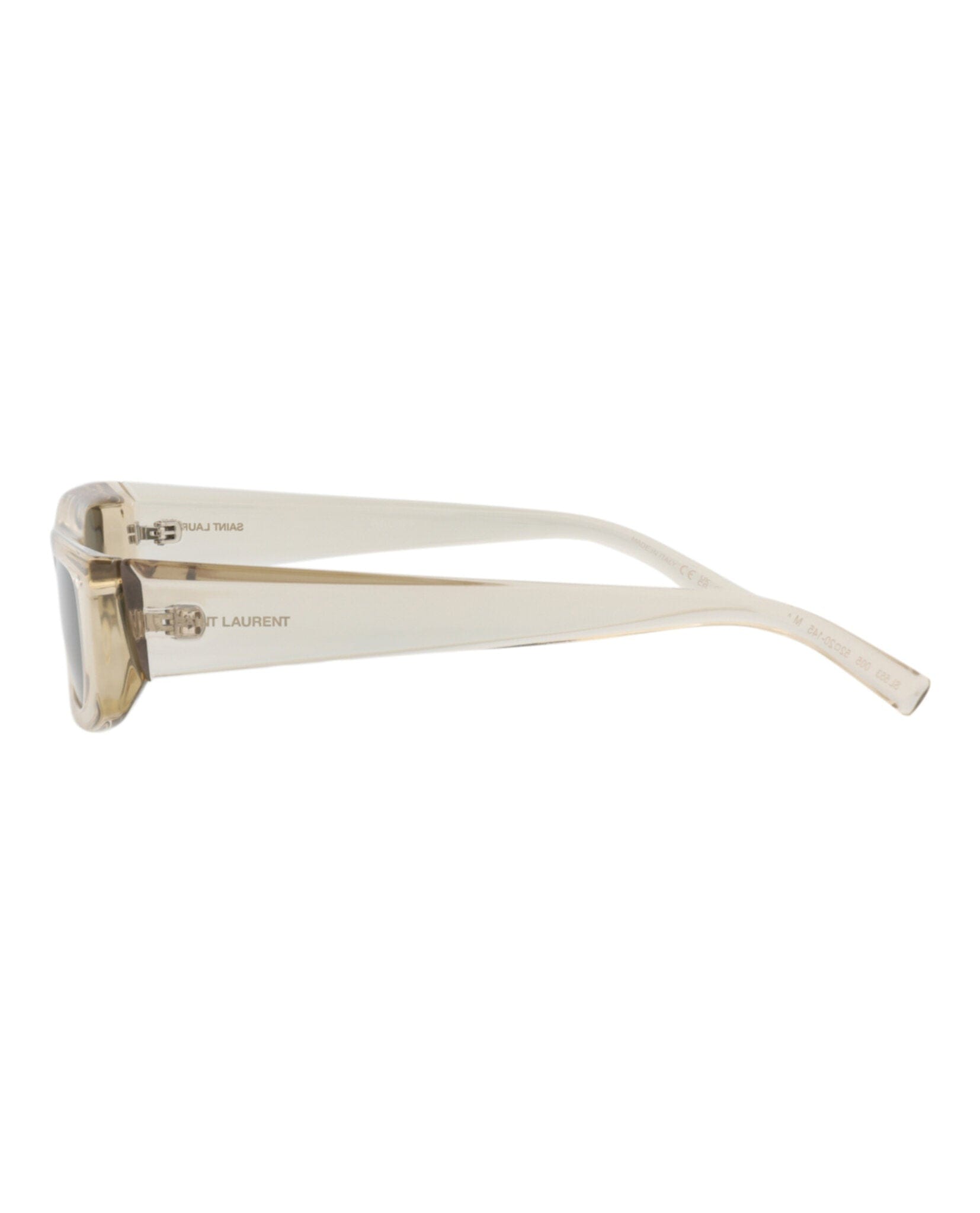 Saint Laurent Unisex Square/Rectangle Beige Beige Grey Fashion Designer Eyewear