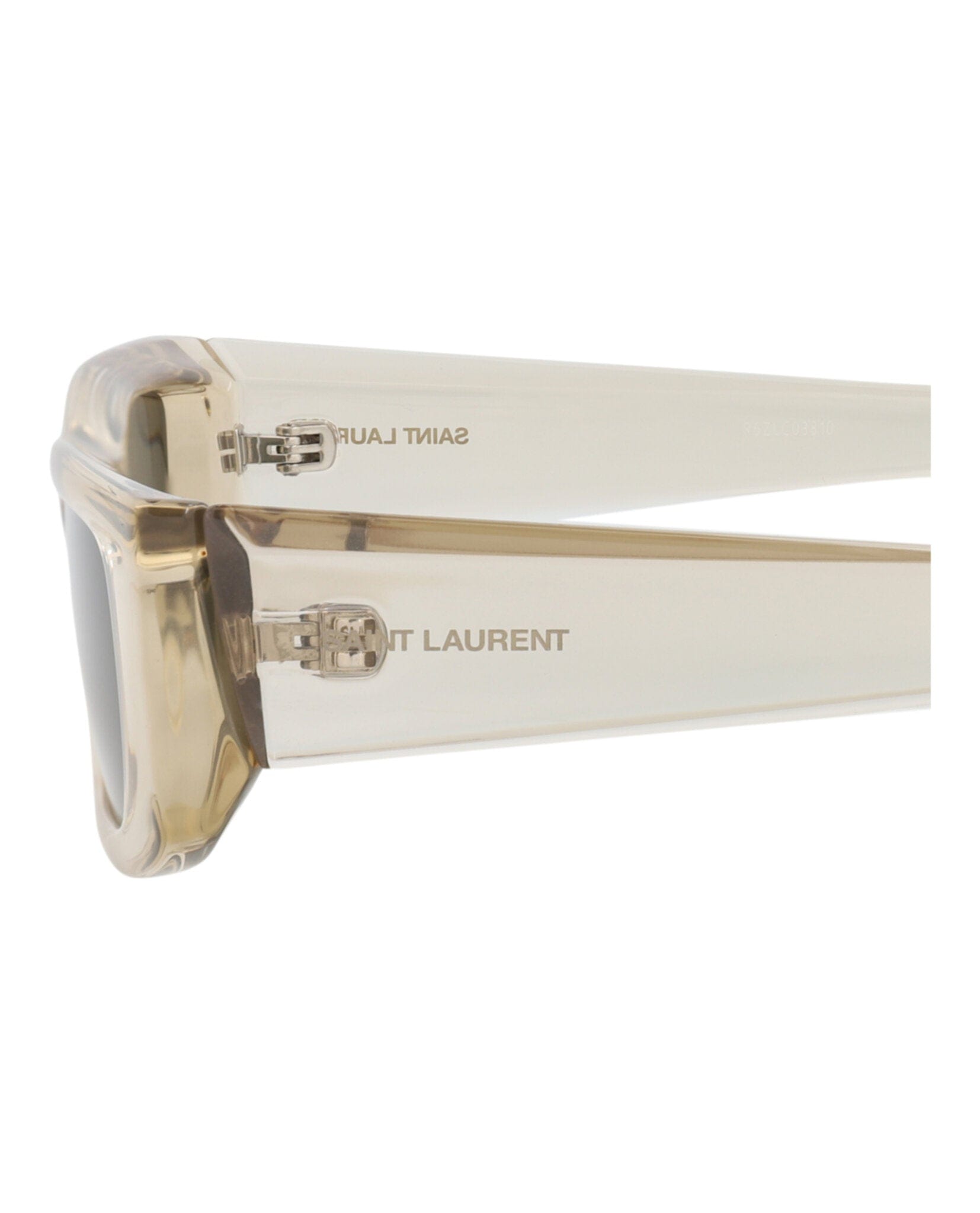 Saint Laurent Unisex Square/Rectangle Beige Beige Grey Fashion Designer Eyewear