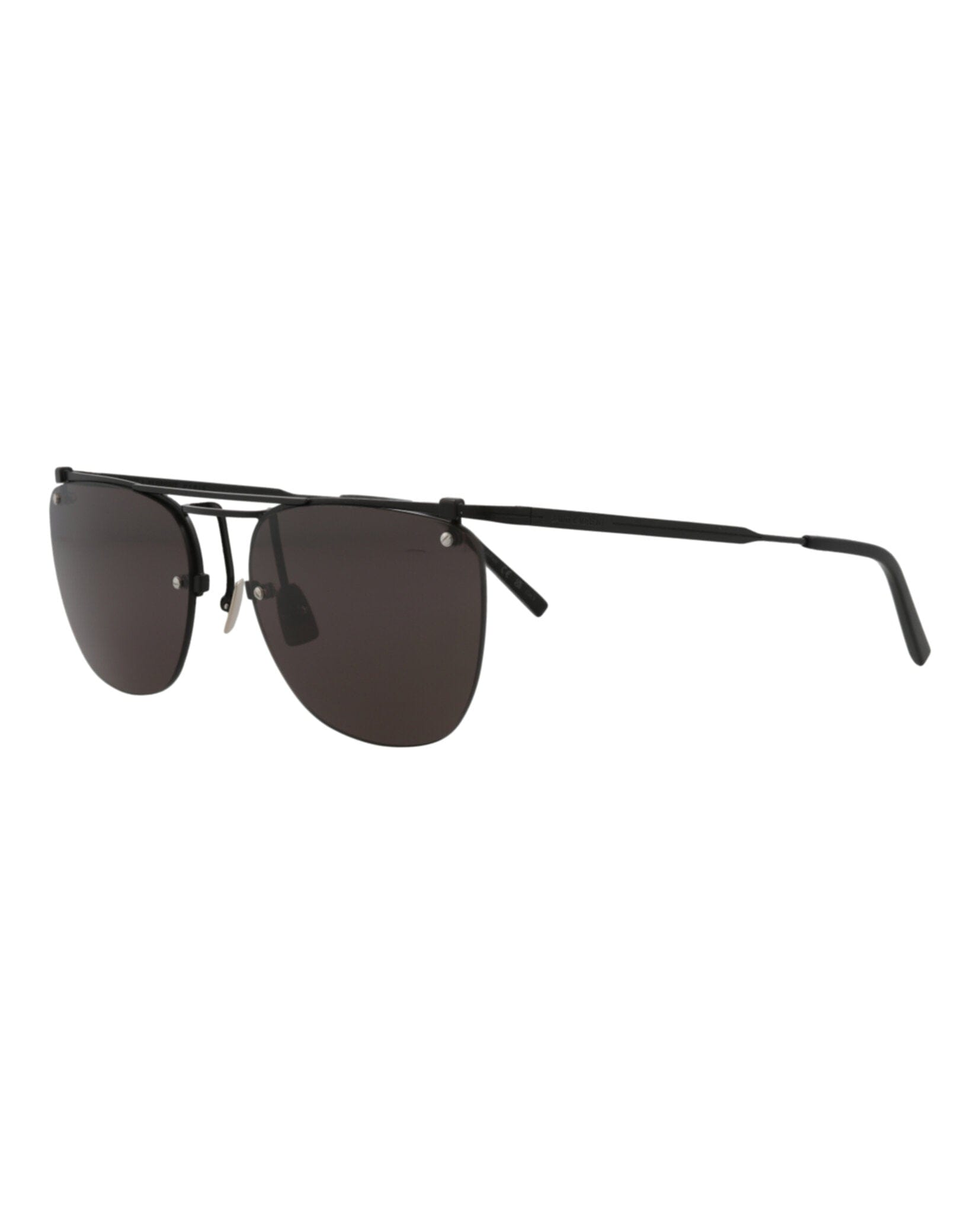 Saint Laurent Mens Aviator Black Black Black Fashion Designer Eyewear