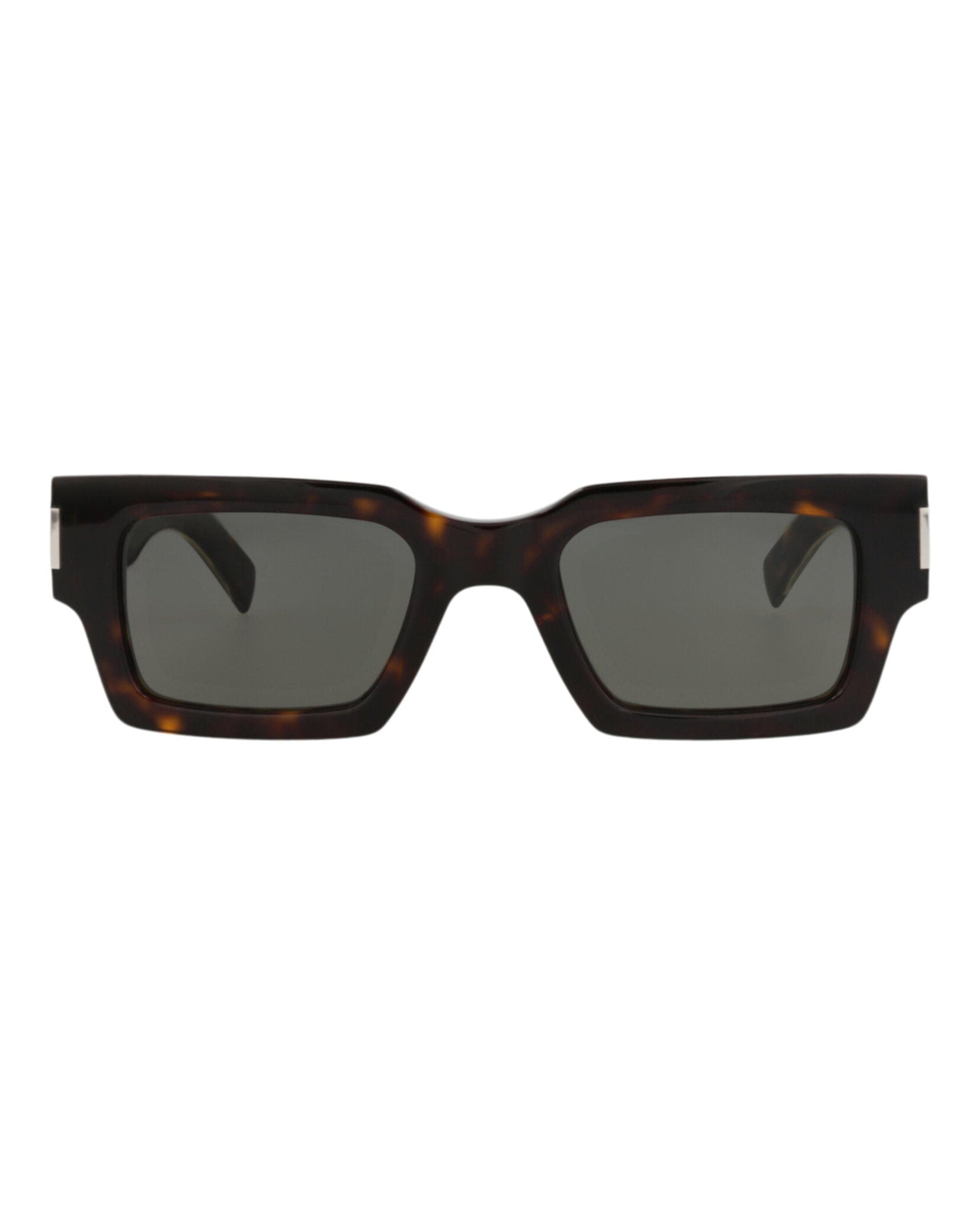 Saint Laurent Unisex Square/Rectangle Havana Crystal Grey Fashion Designer Eyewear